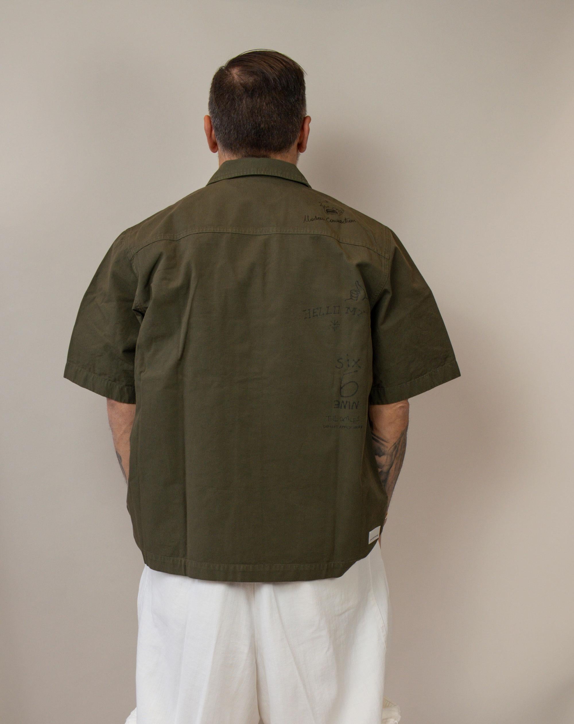 Camicia Nine in the morning uomo Max oliva MAX STAMPA OLIVA NINE INTHE MORNING 