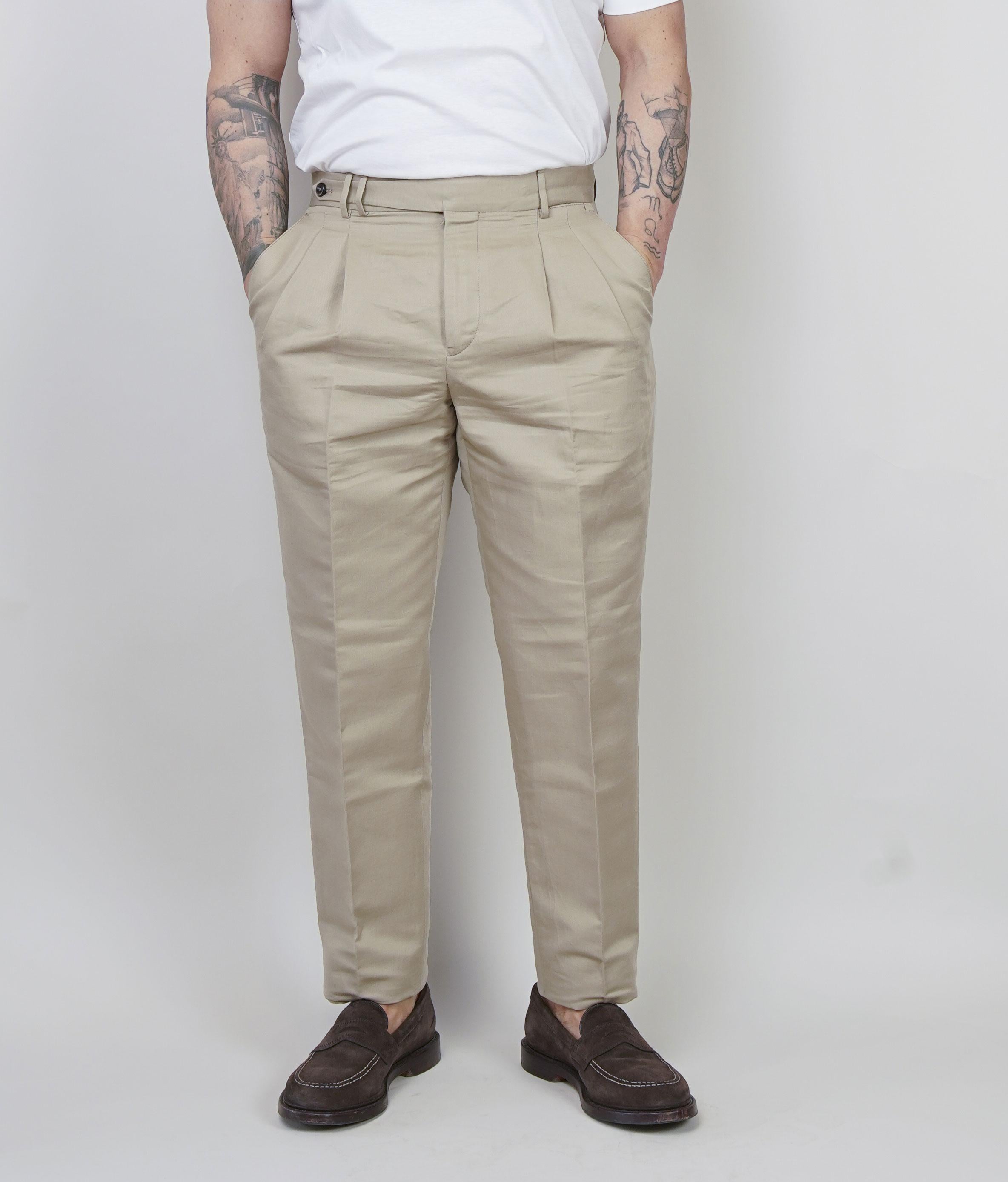 Pantalone PT Torino uomo Carrot beige CARROT FIT PU38 060 PT TORINO 