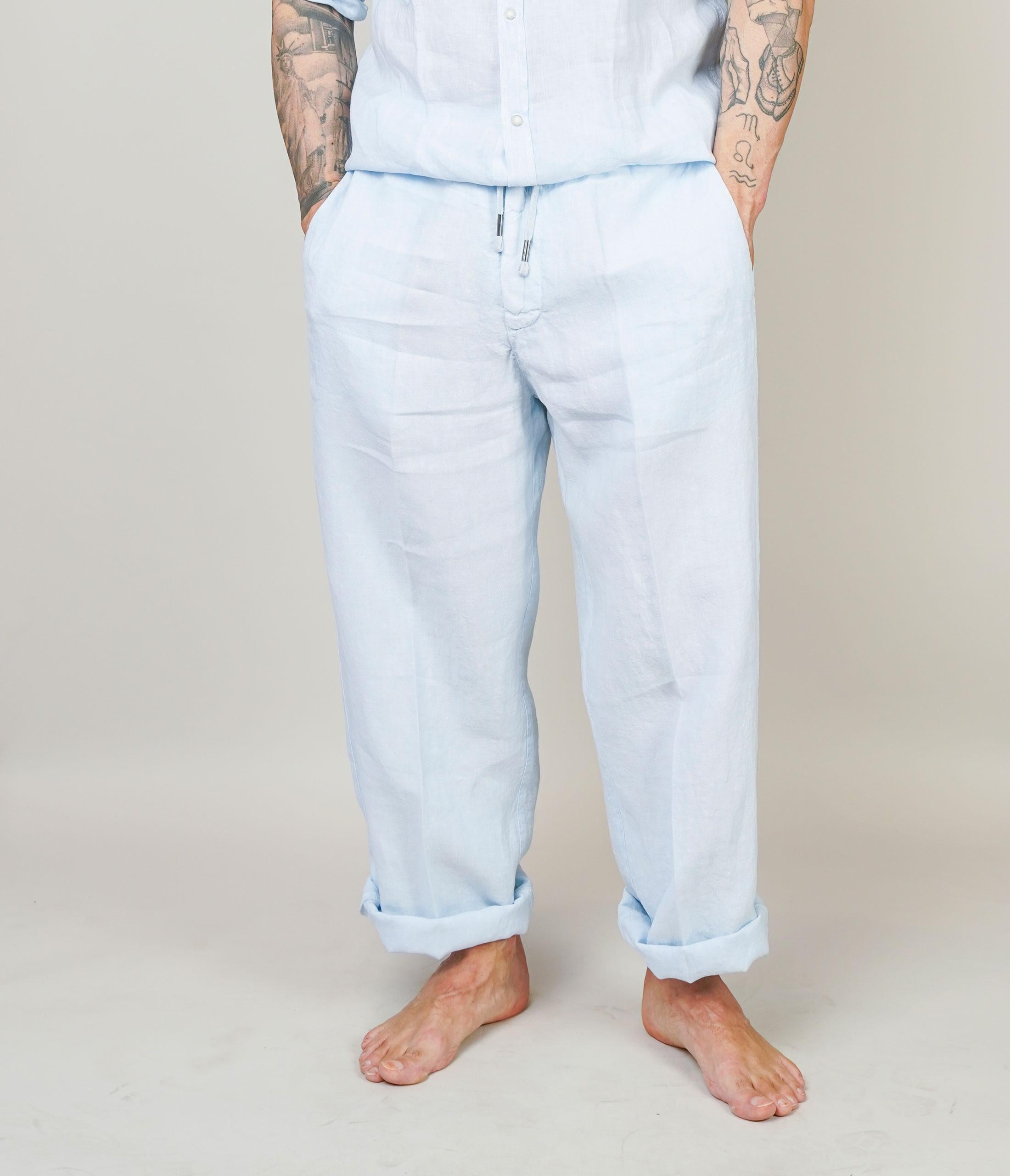 Pantalone Inlinum uomo Pajama celeste PAJAMA TROPEA PANTS CELESTE INLINUM 