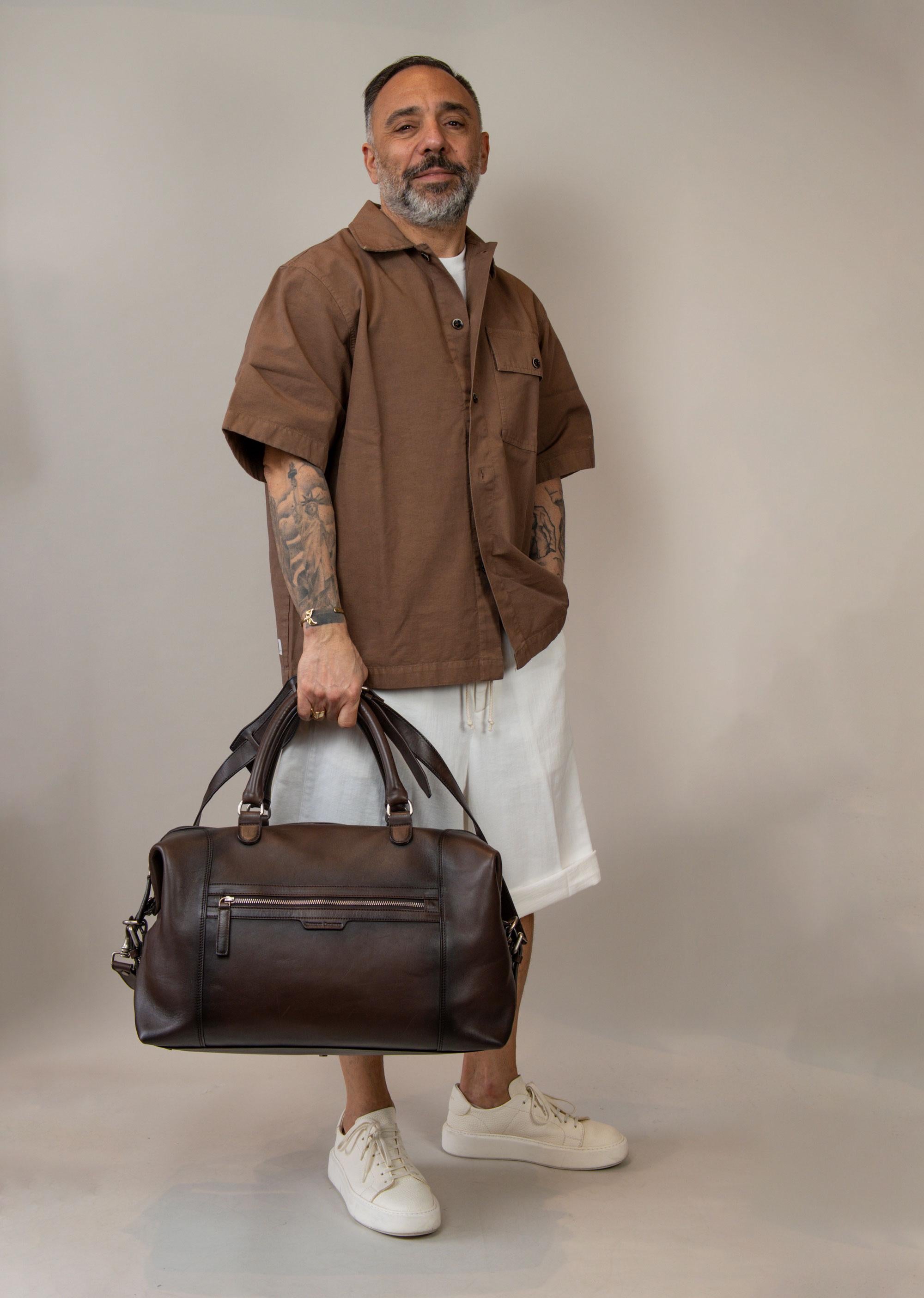 Borsa Officine Creative uomo Jules testa di moro JULS/002 VALIGIA OFFICINE CREATIVE 