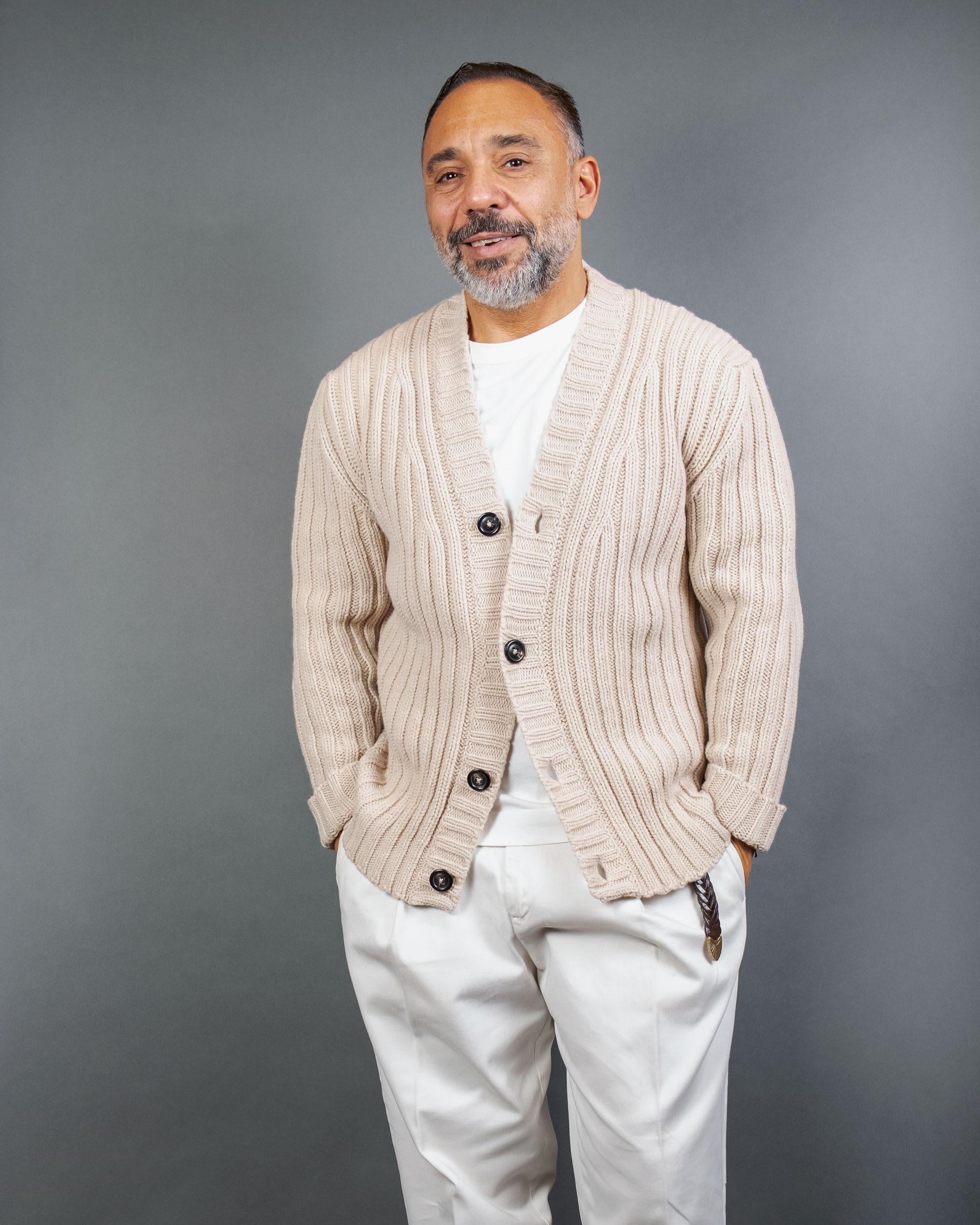 Cardigan CIRCOLO uomo 5165 Beige 5165 1185 SAND CIRCOLO 