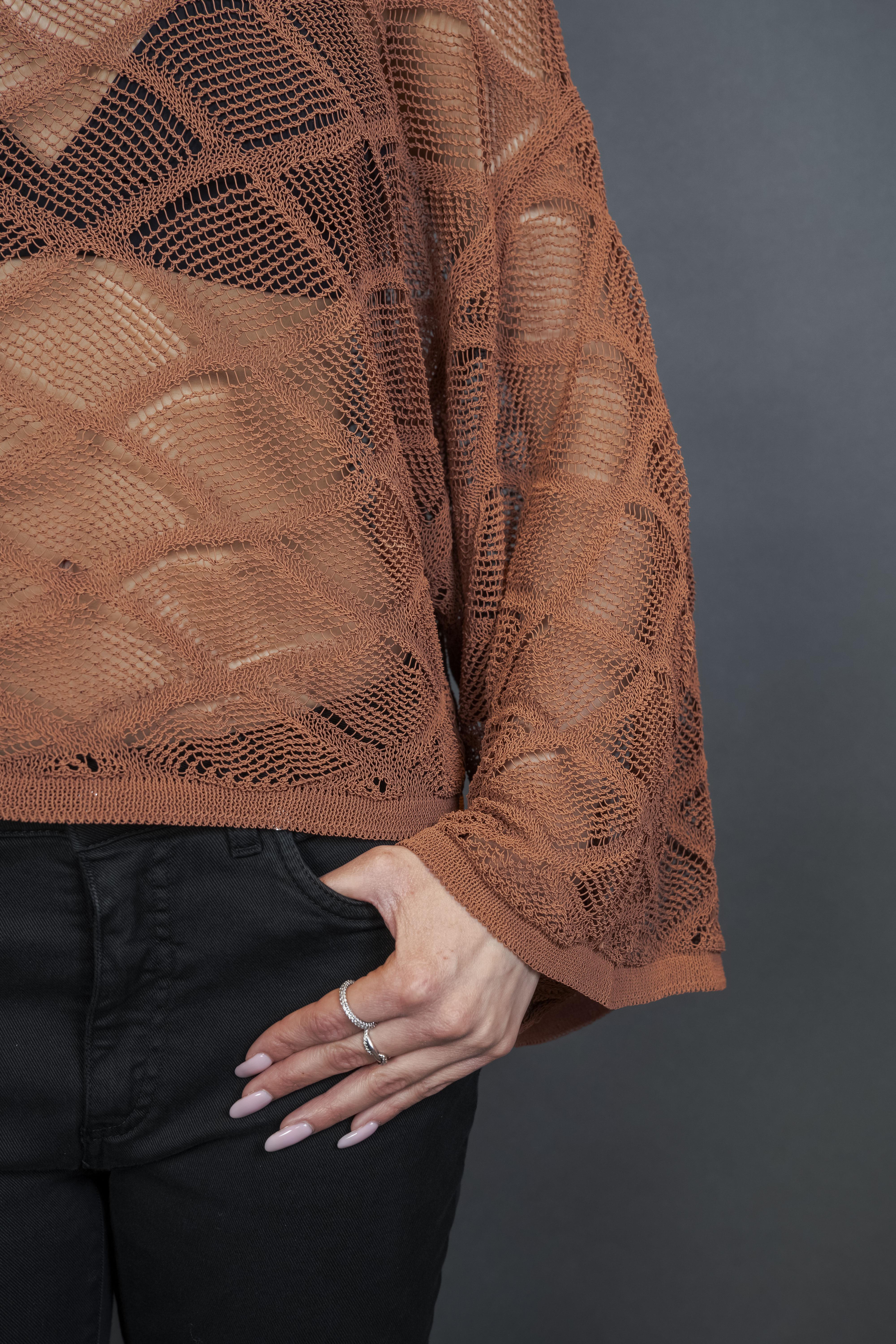 Maglia Daniele Fiesoli Donna 7177 33 tabacco 7177 33 PARICOLLO DANIELE FIESOLI 