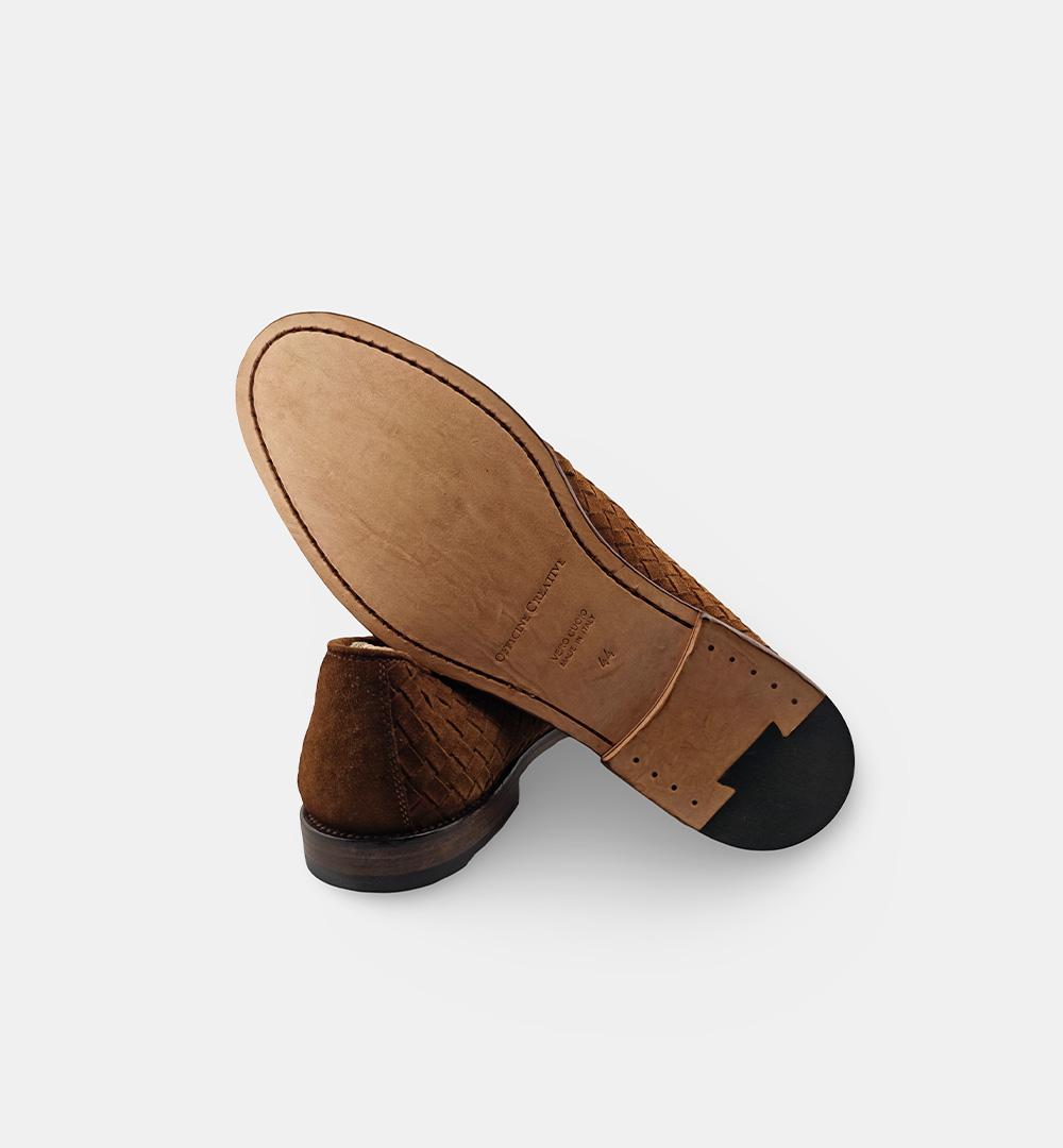 Mocassini OFFICINE CREATIVE uomo OPERA003 Tabacco OPERA/003 CUBANO INTRECCIO OFFICINE CREATIVE 