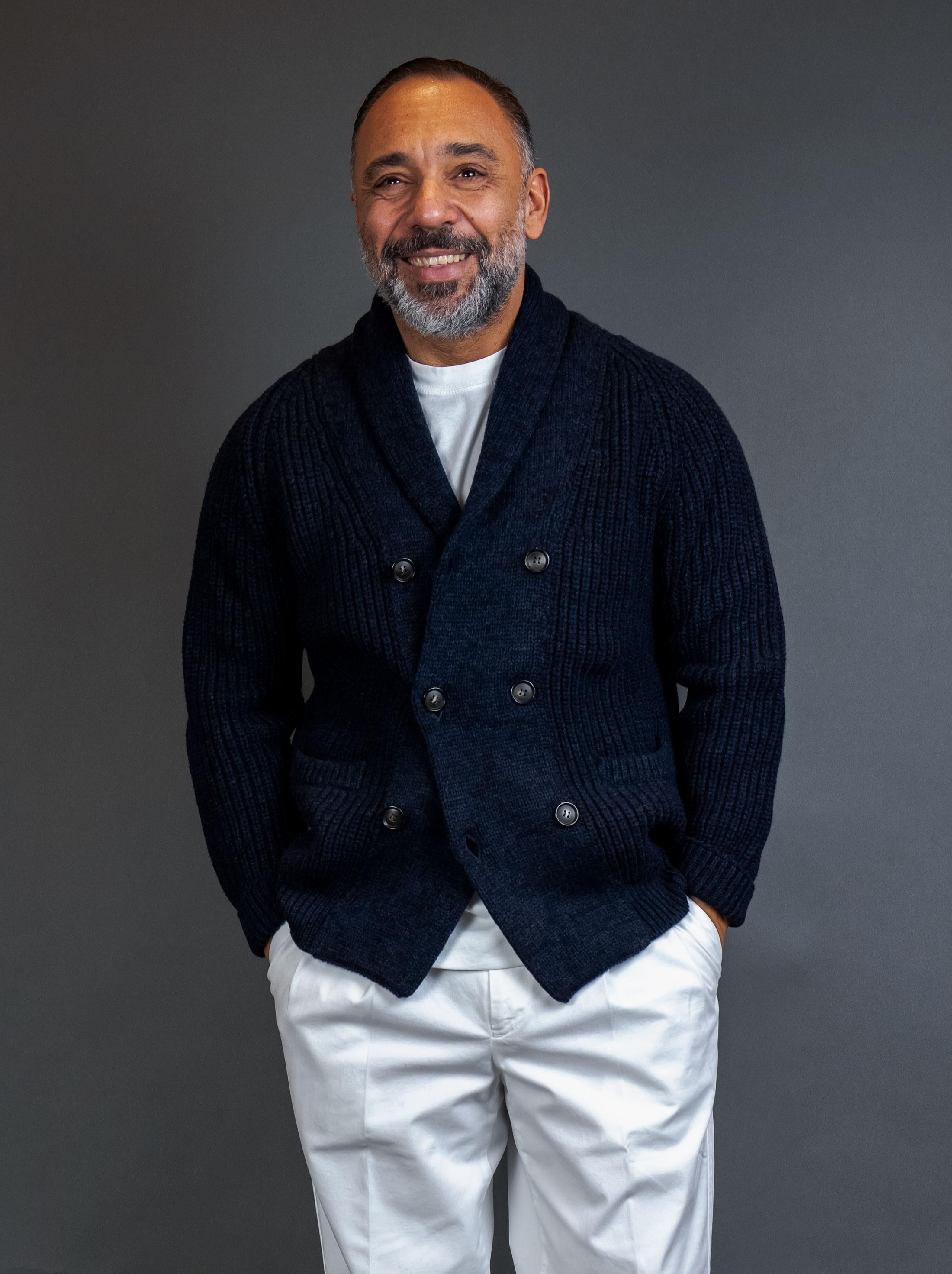 Cardigan Settefili Cashmere uomo CPE5CADP M blu CPE5CADP M BLU SETTEFILI CASHMERE 