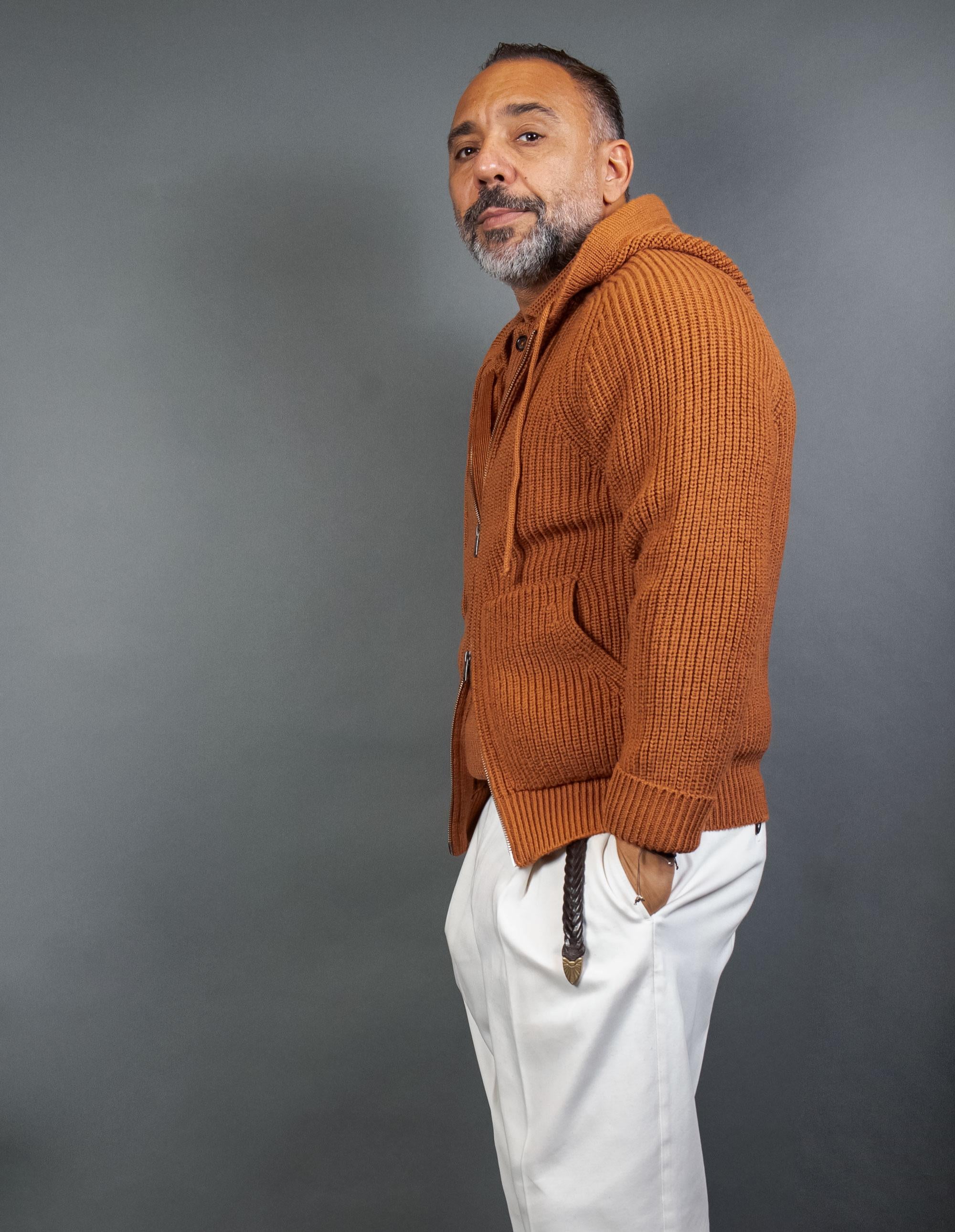 Cardigan CIRCOLO uomo 5156 Mattone 5156 1454 ORANGE CIRCOLO 