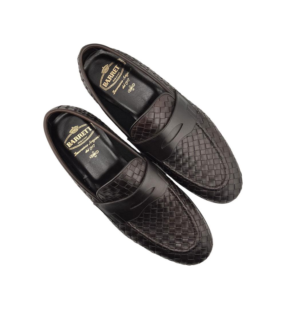 Mocassino Barrett uomo 231U040 1 caffè 231U040.1 PENNY.INTRECCIO BARRETT 