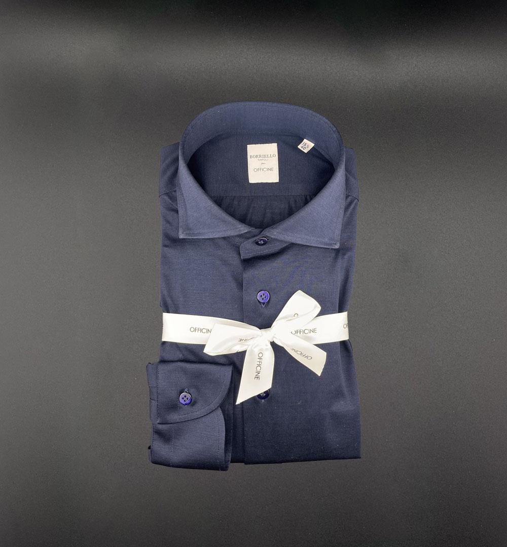 Camicia Borriello x Officine uomo 20058 jersey blu 20058 6 BLU BORRIELLO 