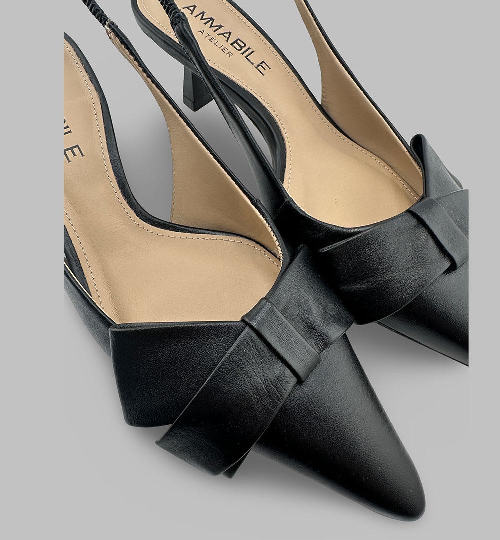 Sandali Ammabile donna 7270507 neri 7270508 TACCO FIOCCO N AMMABILE 