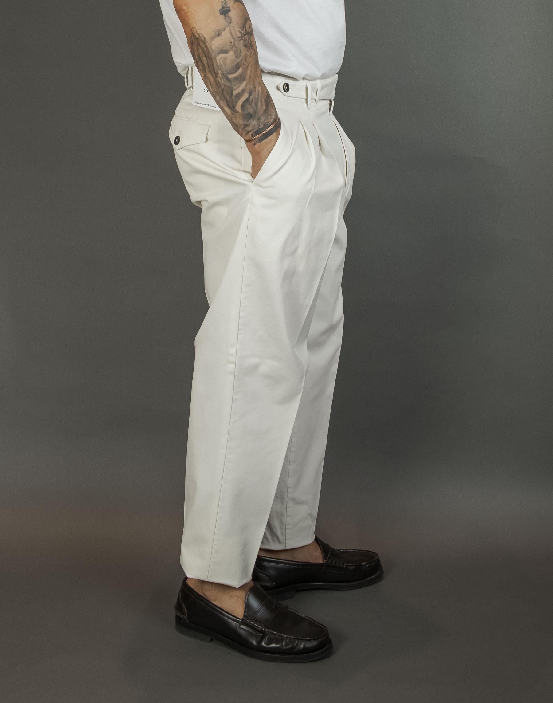 Pantalone PT Torino uomo ZTCLZB0CL1NK03 panna<BR/><BR/> ZTCLZB0CL1NK03 Y015 PANNA PT TORINO 