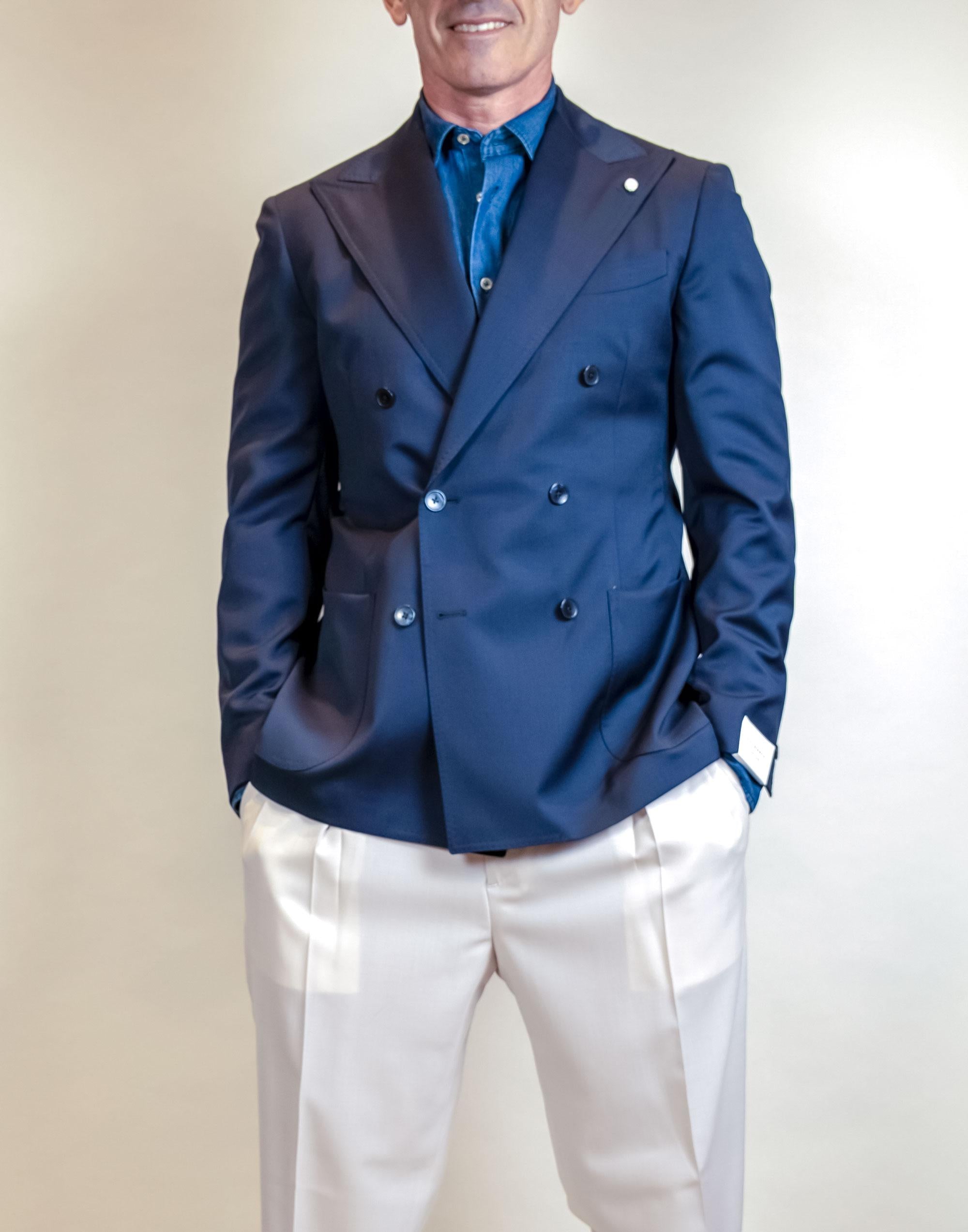 Giacca LUIGI BIANCHI MANTOVA uomo GIACCA 2617 64168 Blu<BR/> GIACCA 2617 64168 7 LUIGI BIANCHI MANTOVA 