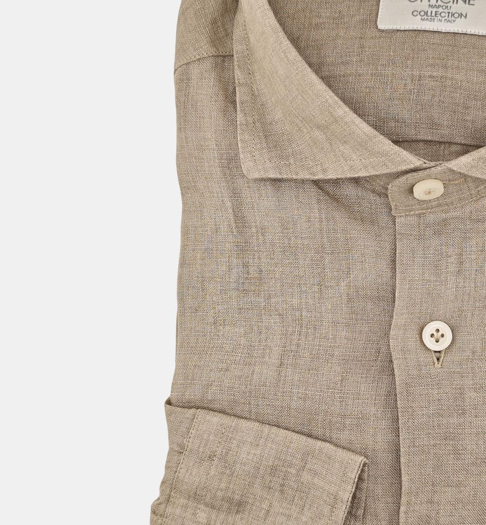 Camicia Officine uomo  B47189 beige CAMICIA B4718 03 OFFICINE 