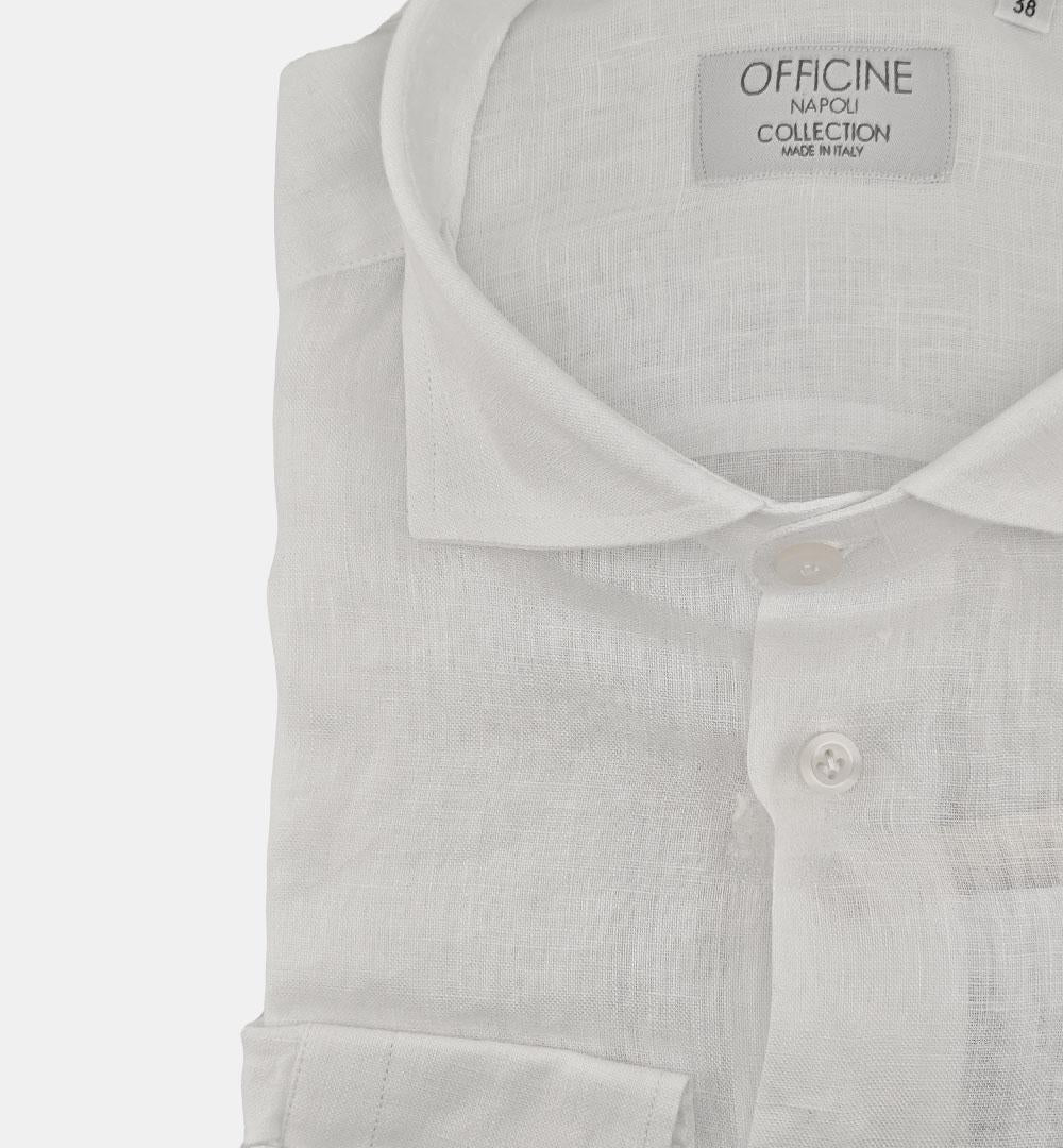 Camicia Officine uomo  B47189 bianca CAMICIA B4718 01 OFFICINE 