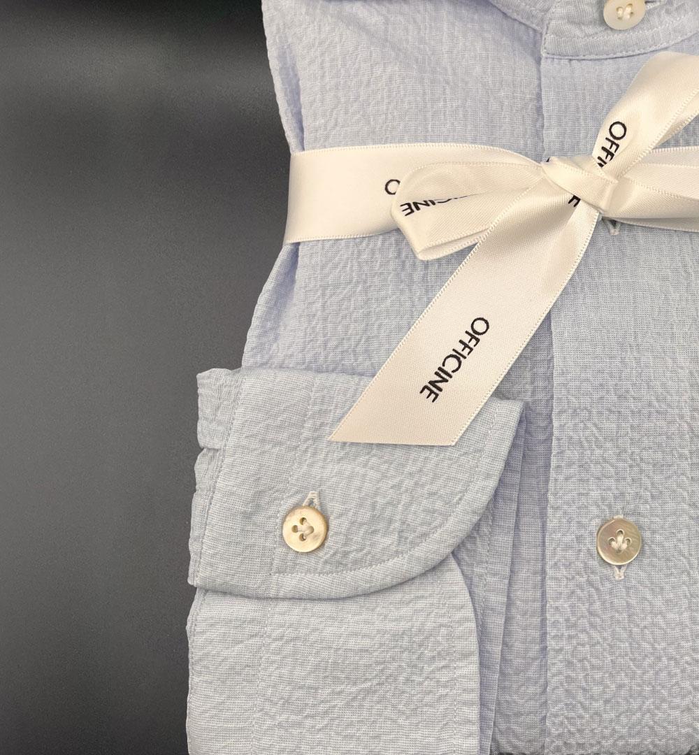 Camicia Borriello x Officine uomo 20037 azzurra jersey 20037 2 AZZURRA BORRIELLO 