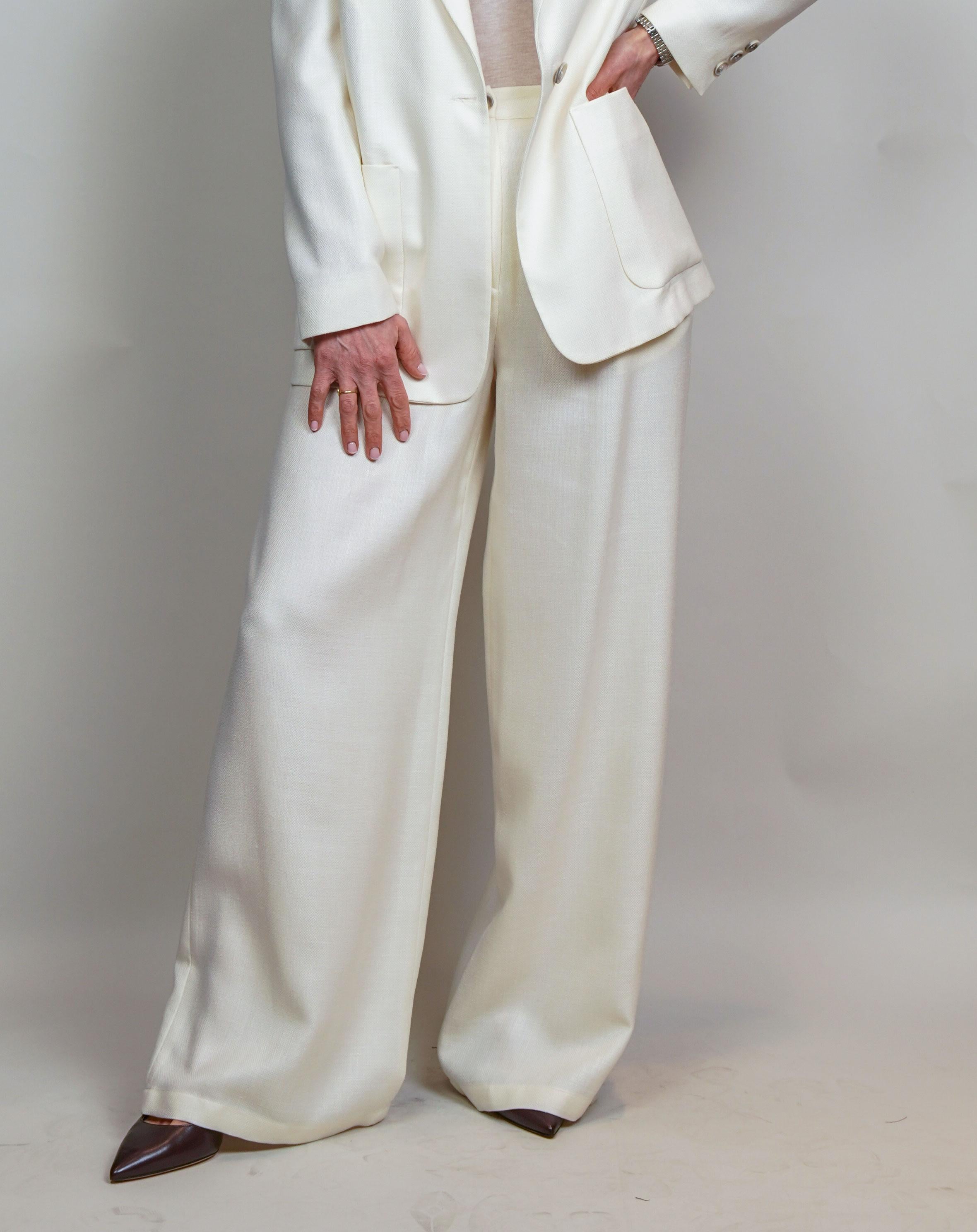 Pantalone Barba donna Pants bianco PANTS 55100 BARBA 