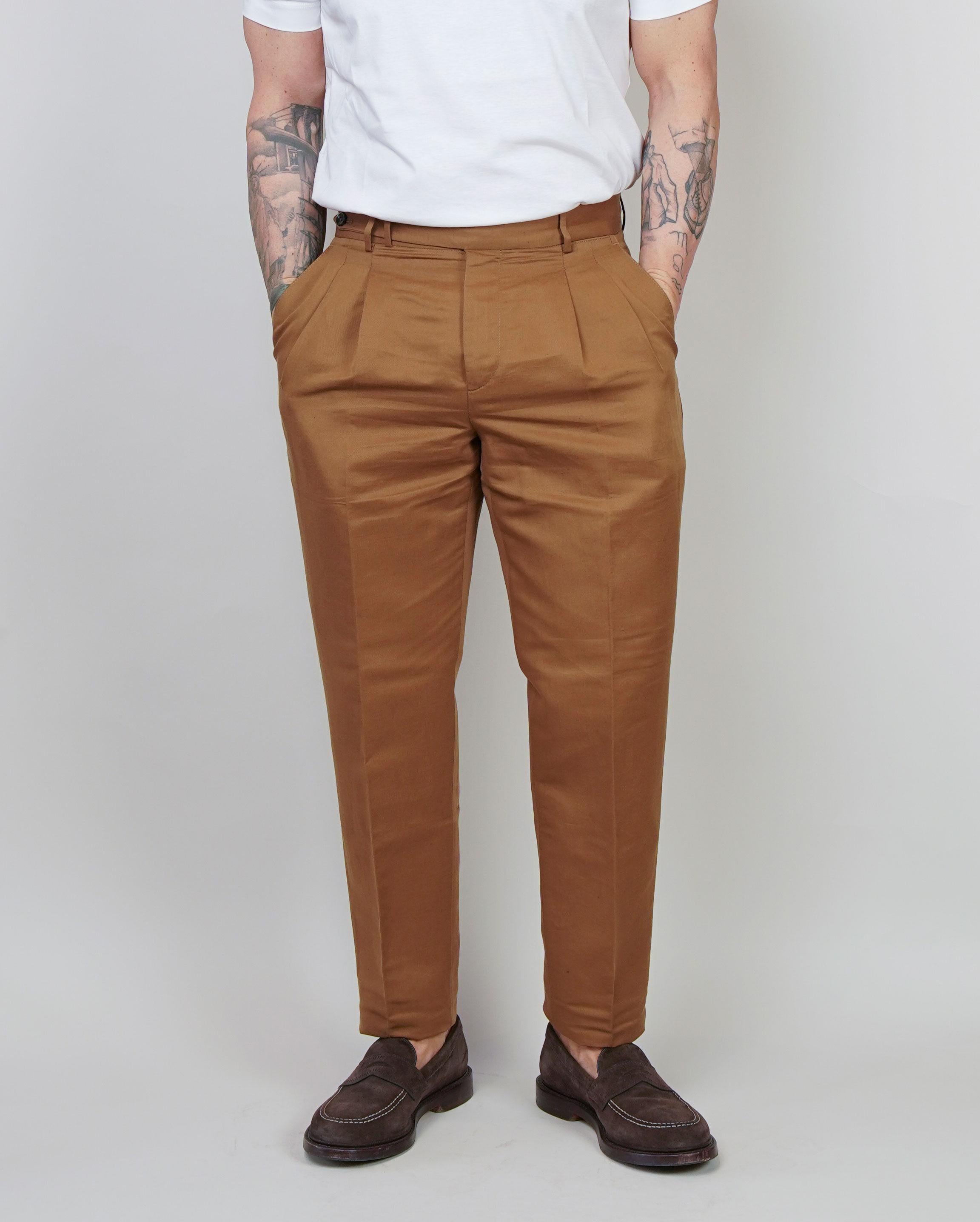Pantalone PT Torino uomo Carrot tabacco CARROT FIT PU38 0165 PT TORINO 