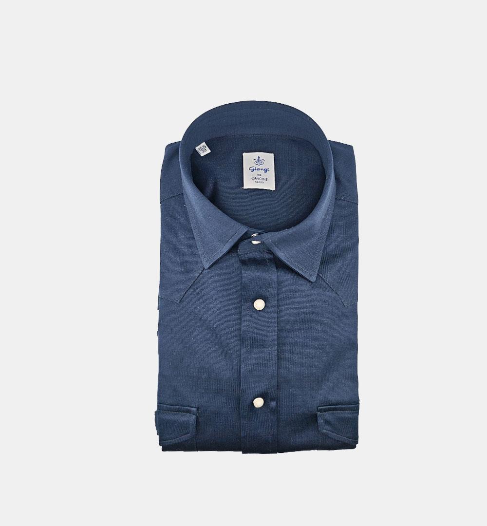 Camicia Giangi uomo Wester blu WESTER 30332 GIANGI 