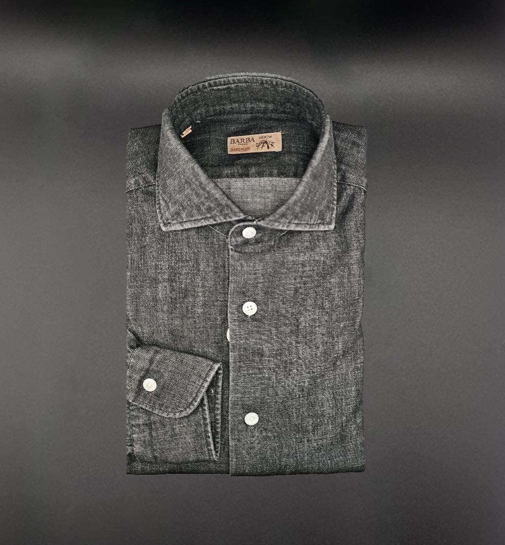 Camicia BARBA uomo LIU13P0144040 Denim LIU13P0144040 0001 D.NERO BARBA 