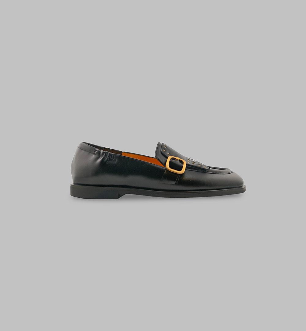 Mocassino Mara Bini Sally donna V403 nero<BR/><BR/> V403 FRA.FIBBIA MARA BINI 