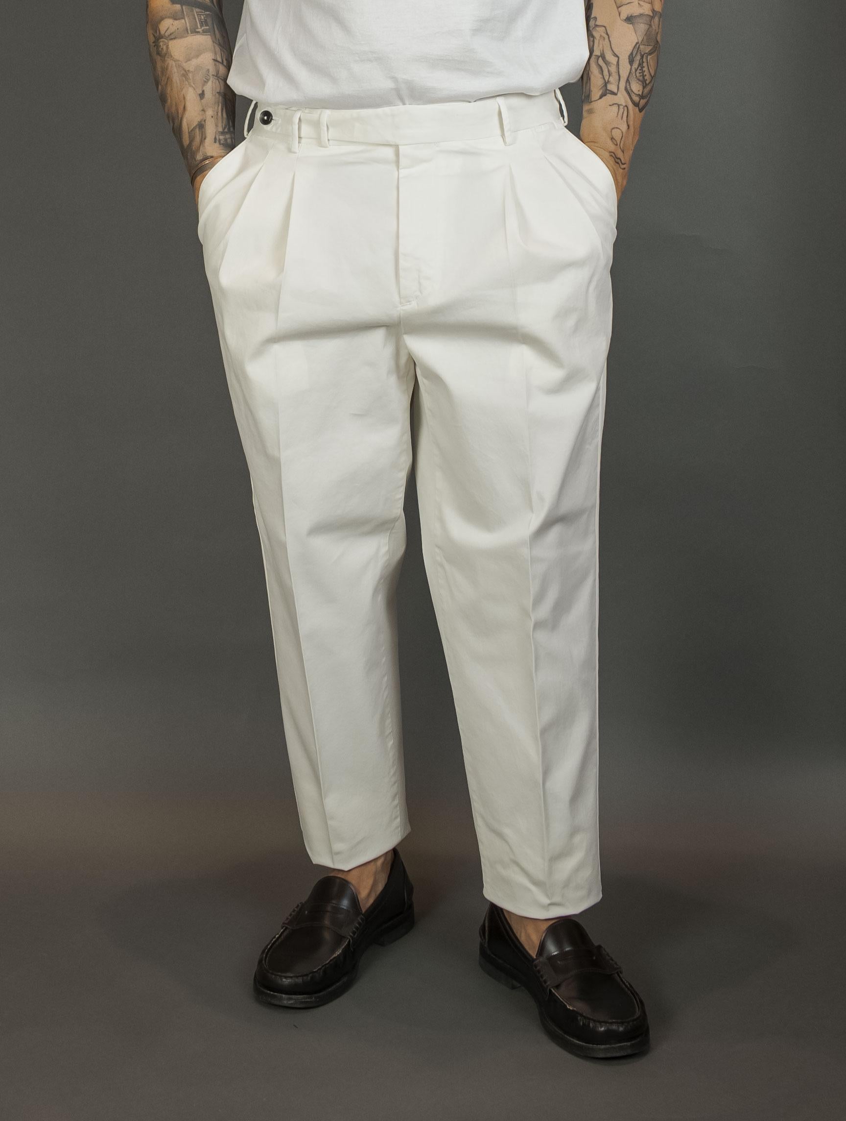Pantalone PT Torino uomo ZTCLZB0CL1NK03 panna<BR/><BR/> ZTCLZB0CL1NK03 Y015 PANNA PT TORINO 