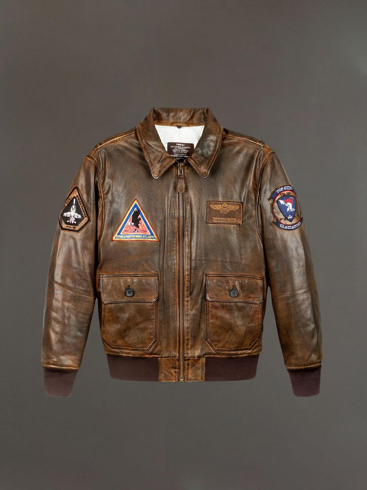 Giubbino TOP GUN uomo TGV3 Marrone TGV3 005 BROWN TOP GUN 