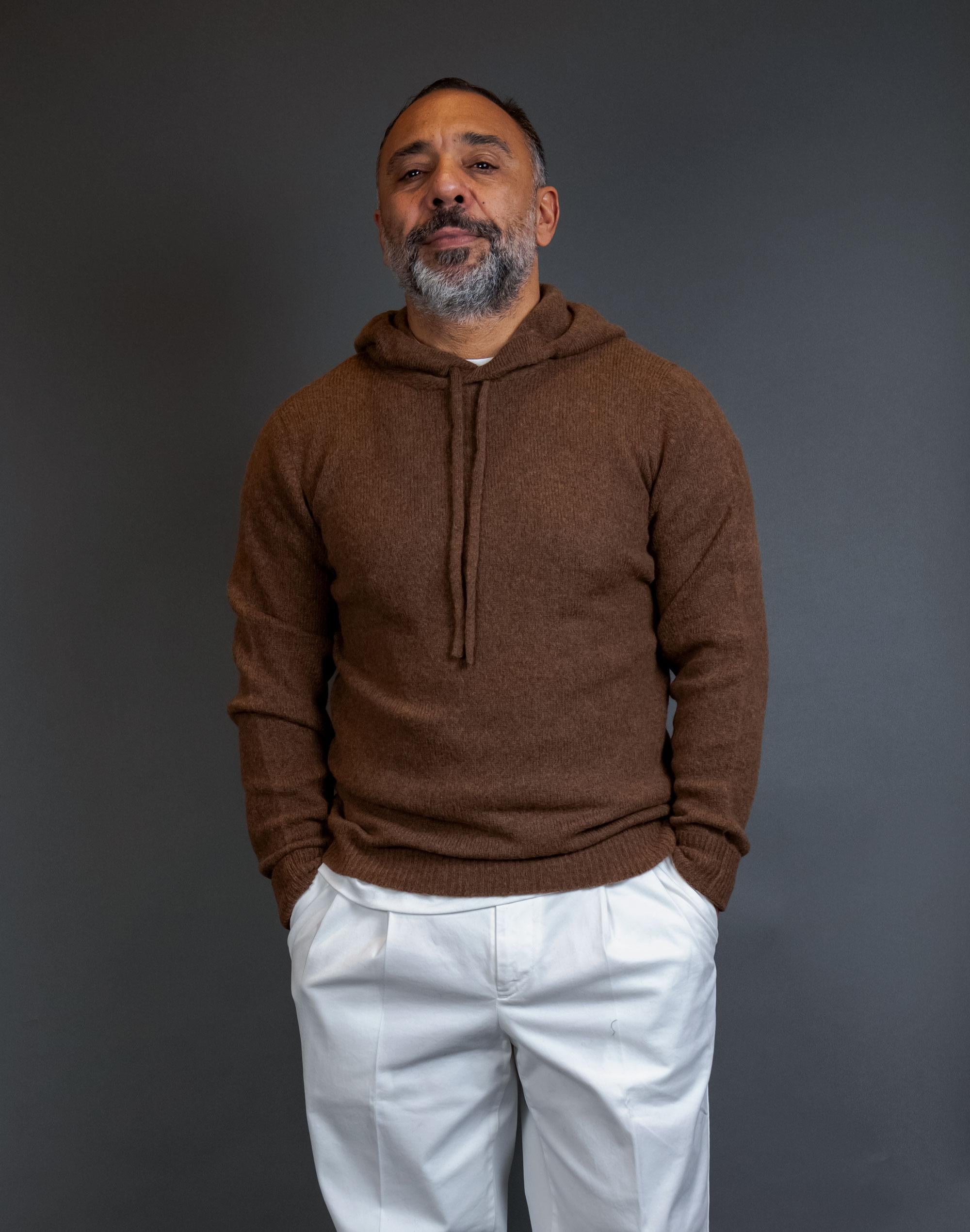 Felpa ROBERTO COLLINA uomo 40007 Tabacco 40007 4007 ROBERTO COLLINA 