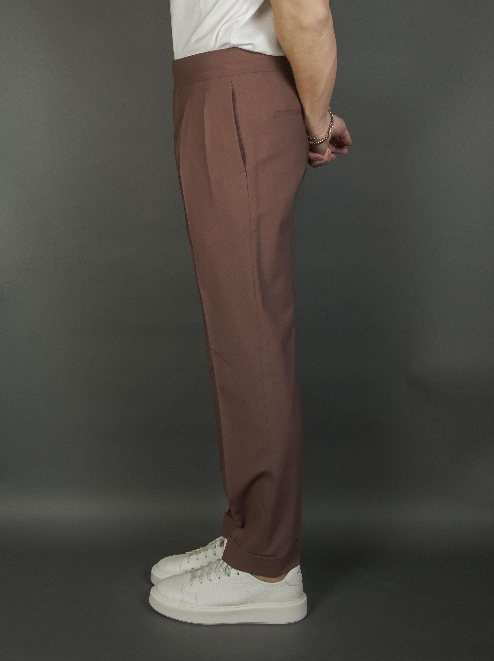 Pantalone Tagliatore uomo P Fred rosa <BR/> P-FRED24 TGT 25E186 E1272 ROSA TAGLIATORE 