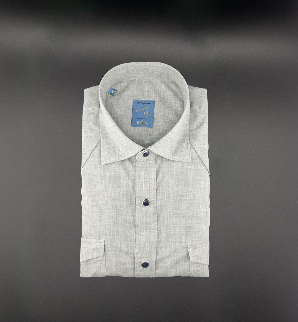 Camicia Barba uomo WSU10P2050078 grigia WSU10P2050078 0001 GRIGIA BARBA 