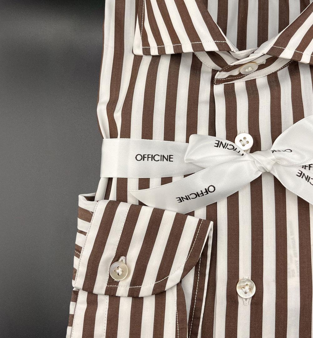 Camicia Borriello x Officine uomo SAVOY475 riga moro SAVOY 481 RIGA MORO BORRIELLO 