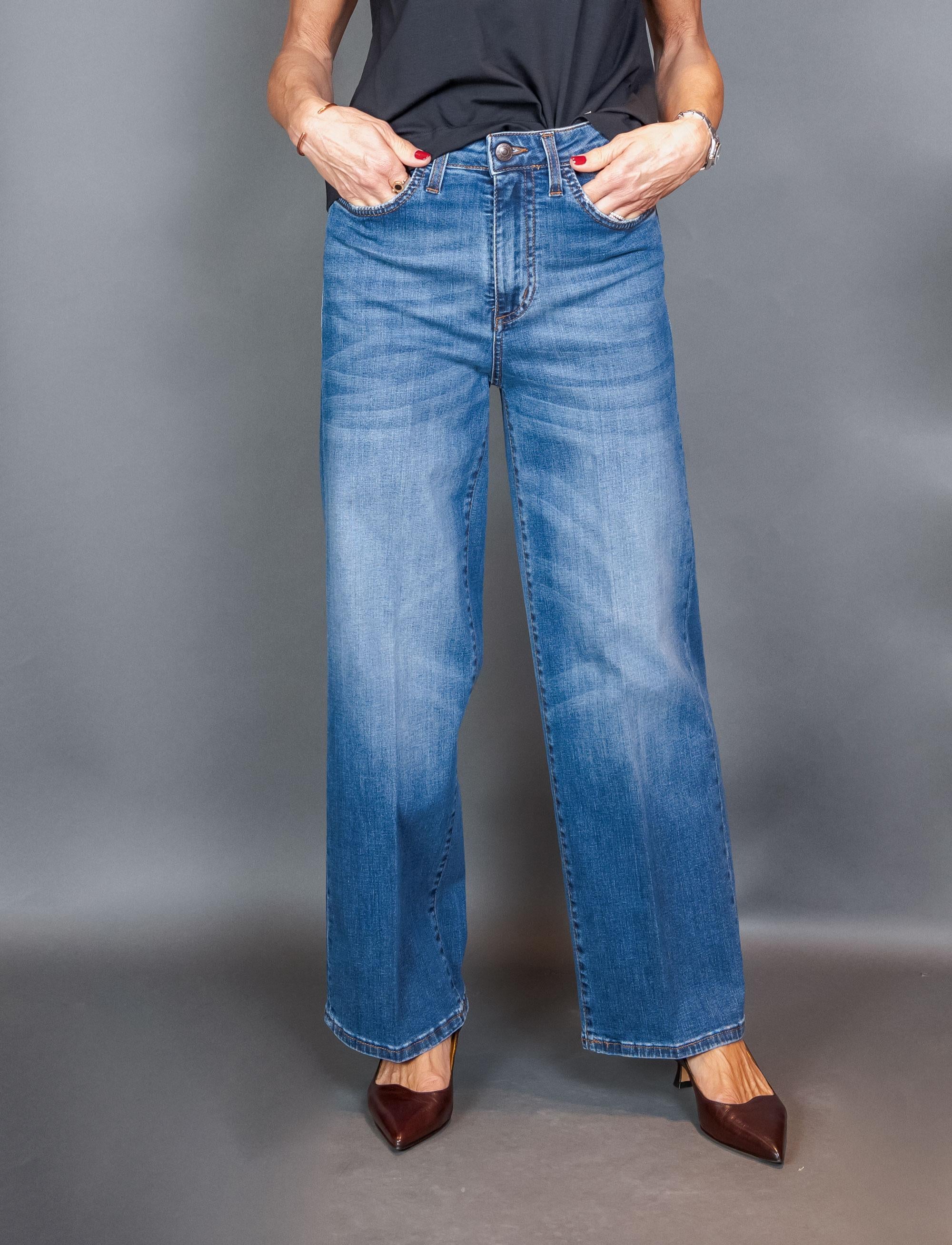 Jeans BONHEUR donna CANCUN/L.0 Blu<BR/> CANCUN/L.0 MEDIO 5 TASCHE BONHEUR 