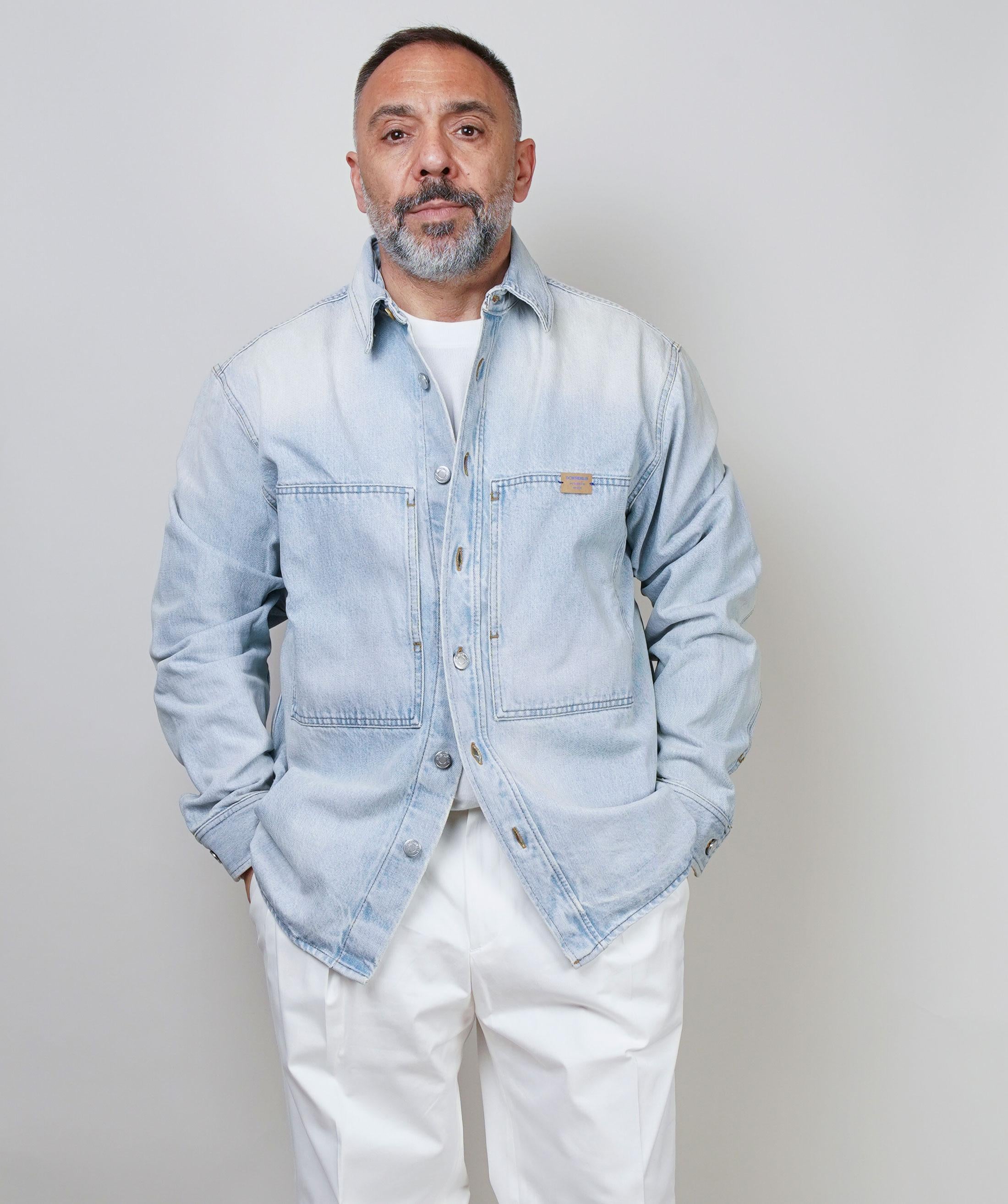 Overshirt Don the fuller uomo Kumiko blu chiaro GIACCA KUMIKO LORB M256018 DON THE FULLER 