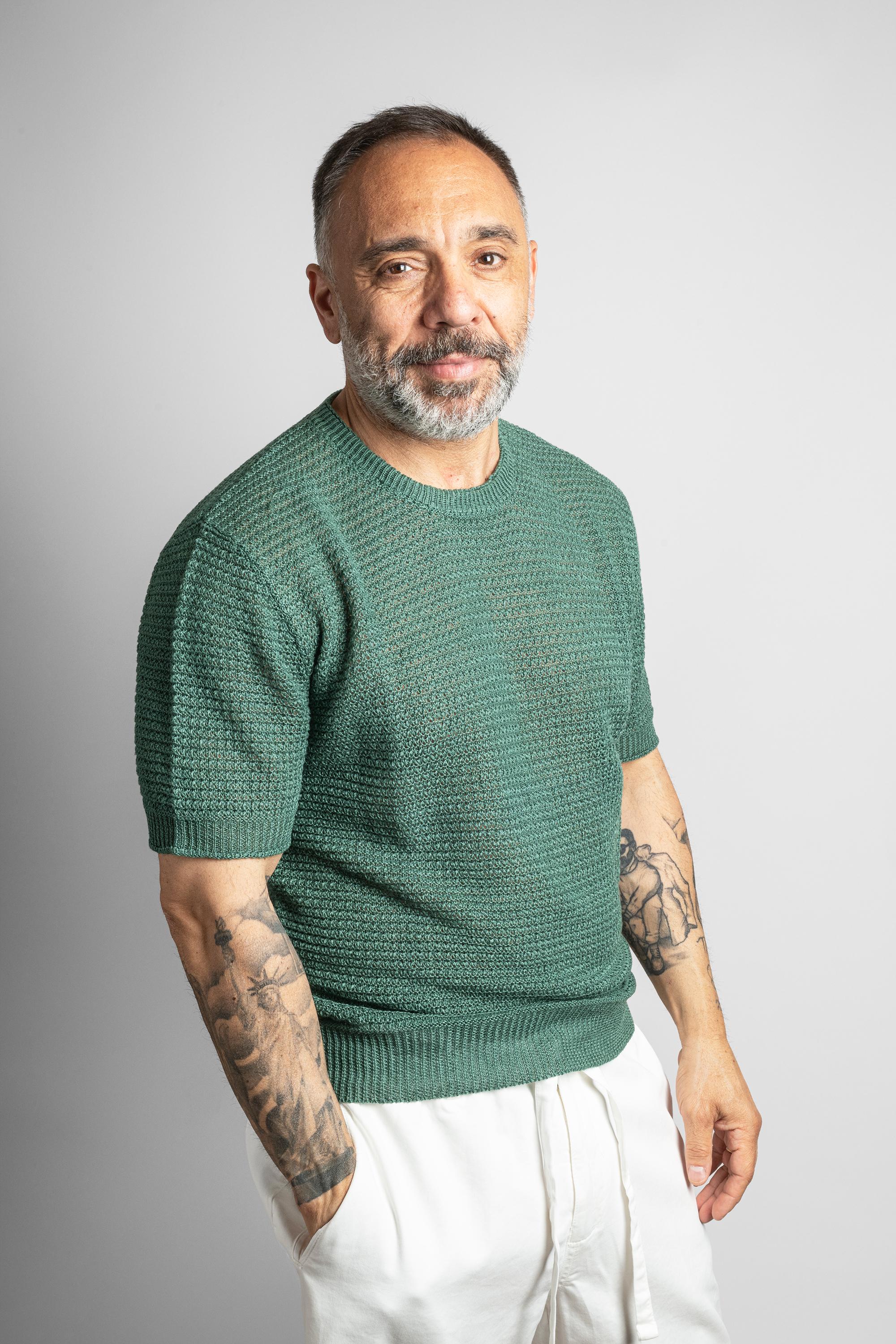 Maglia KANGRA uomo GIROCOLLO 3100 21 Menta<BR/> GIROCOLLO 3100 21 036 KANGRA 