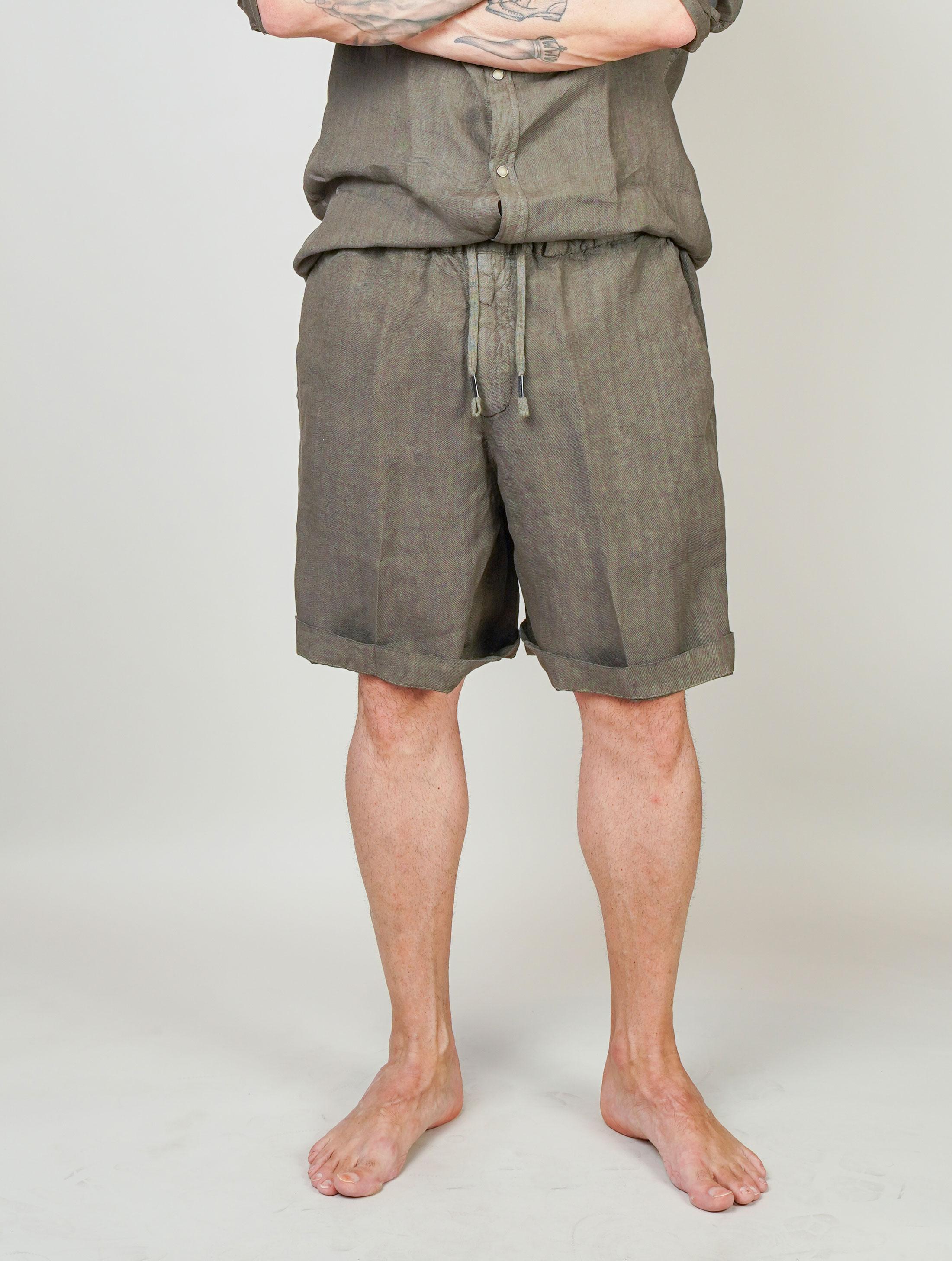 Bermuda Inlinum uomo Pajama verde militare PAJAMA CORTO CIL20 MILITARE INLINUM 