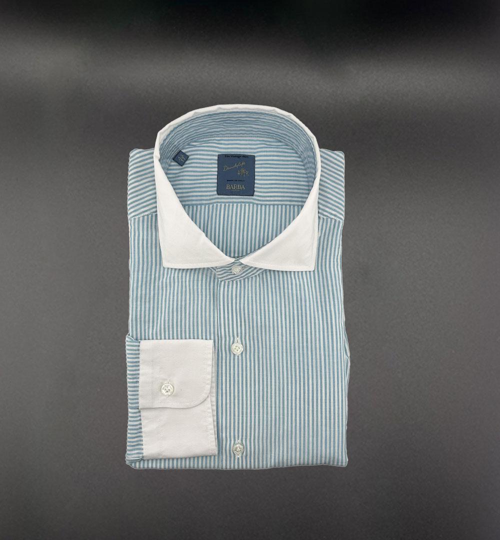 Camicia Barba uomo LIU13P0140063 verde LIU13P0140063 001 V BARBA 