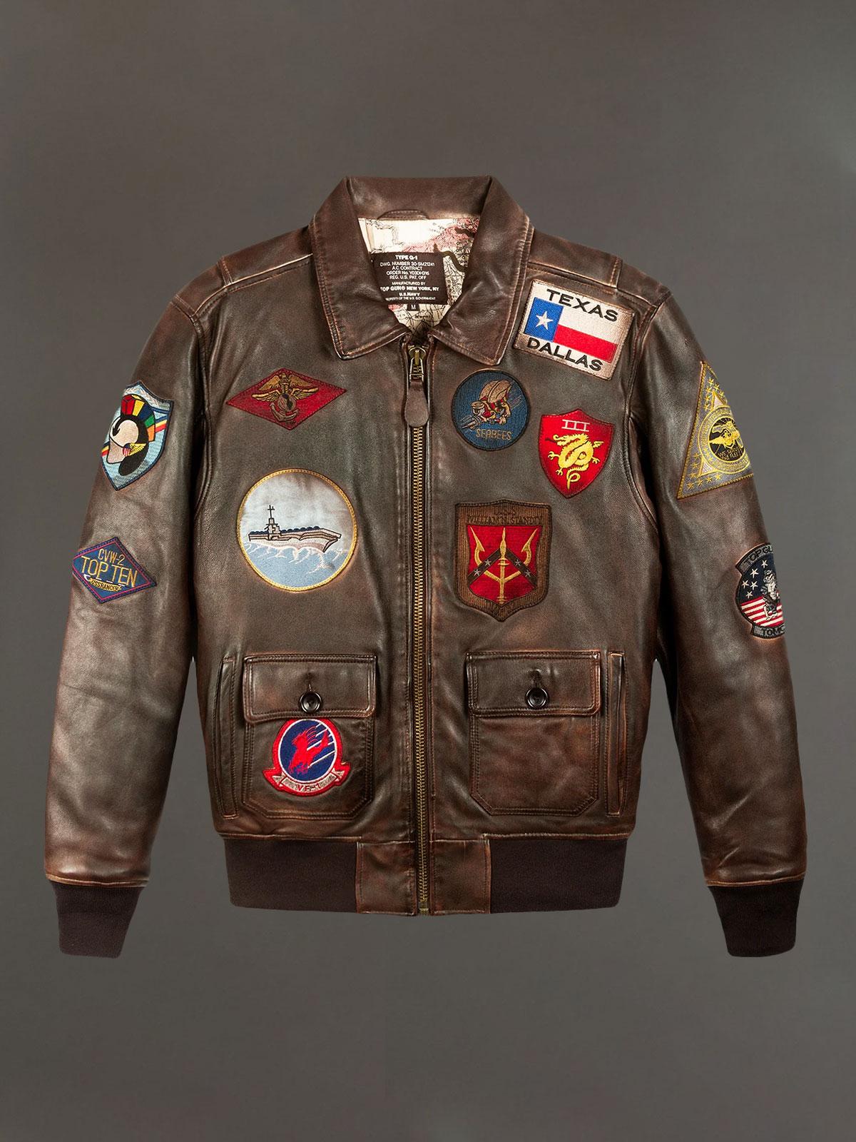 Giubbino TOP GUN uomo TGVIN Marrone TGVIN 005 BROWN TOP GUN 