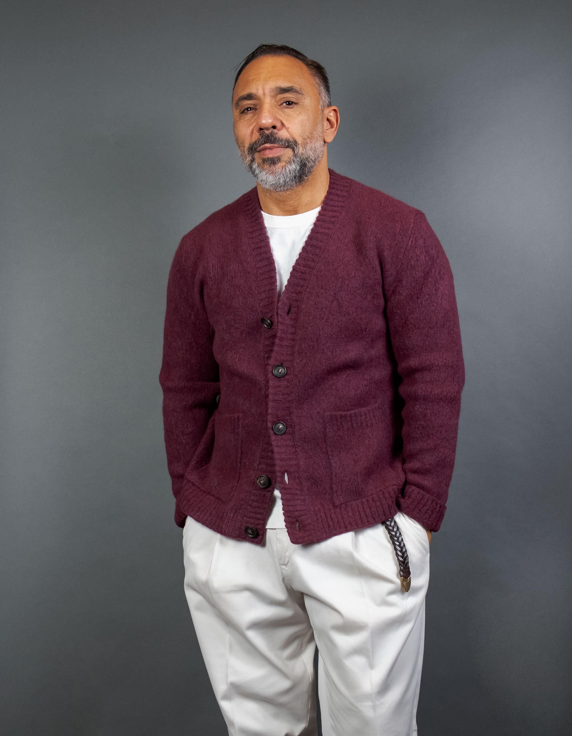 Cardigan SETTEFILI CASHMERE uomo RAVEL6CA Bordeaux RAVEL6CA VE09 BORDO SETTEFILI CASHMERE 