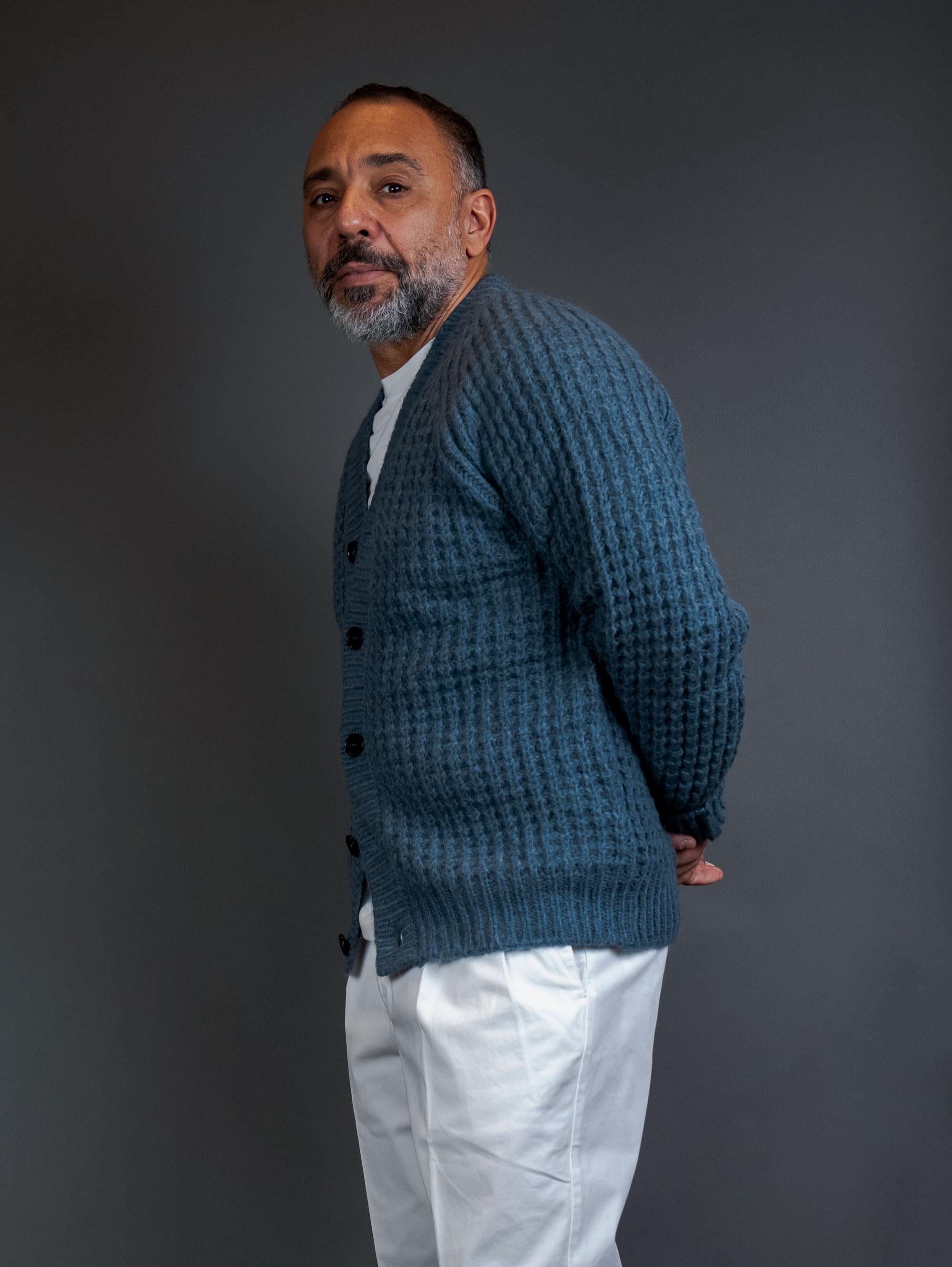 Cardigan ROBERTO COLLINA uomo 42110 Avio 42110 4211 ROBERTO COLLINA 