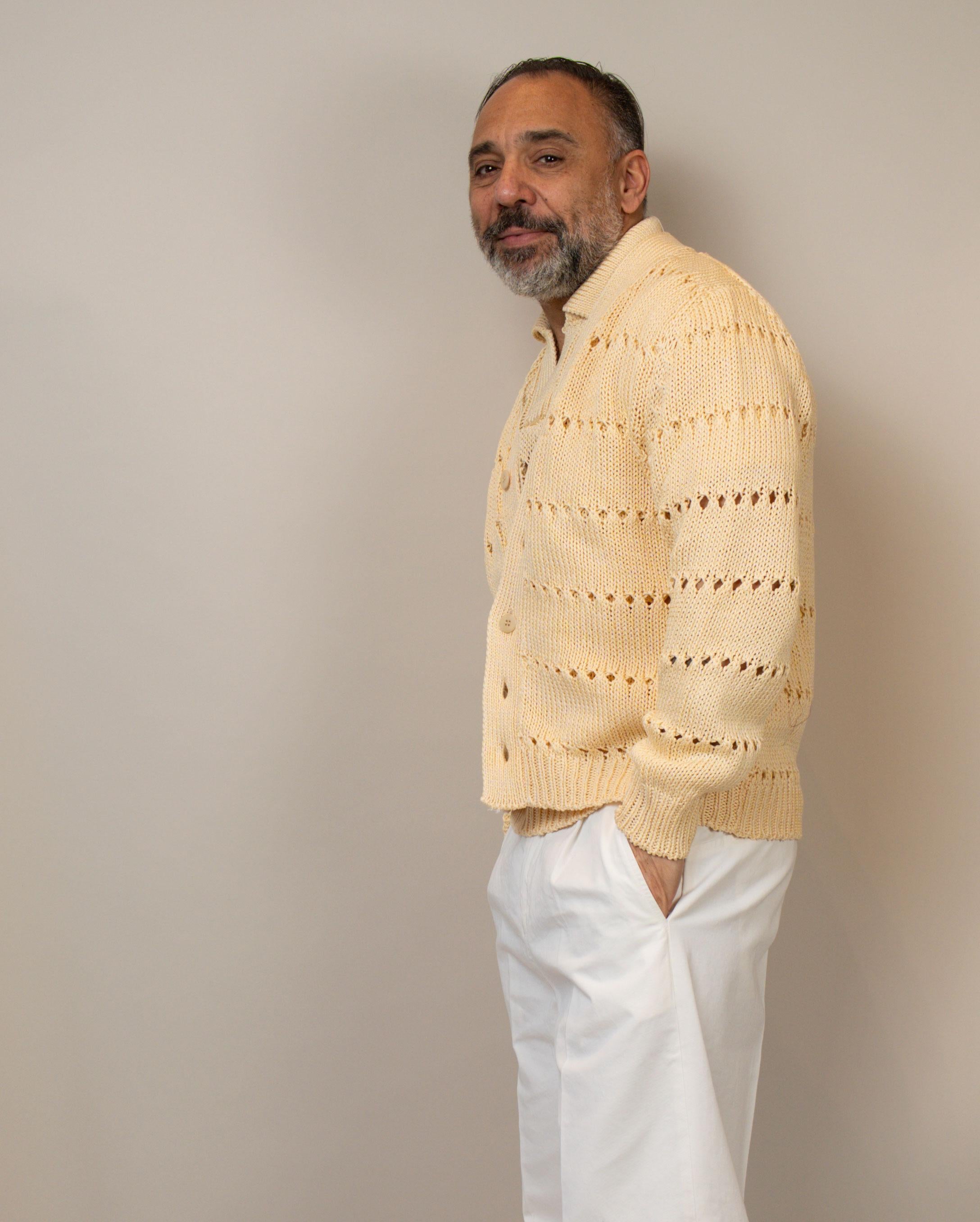 Cardigan Daniele Fiesoli uomo 4070 giallo CARDIGAN 4070 37 DANIELE FIESOLI 