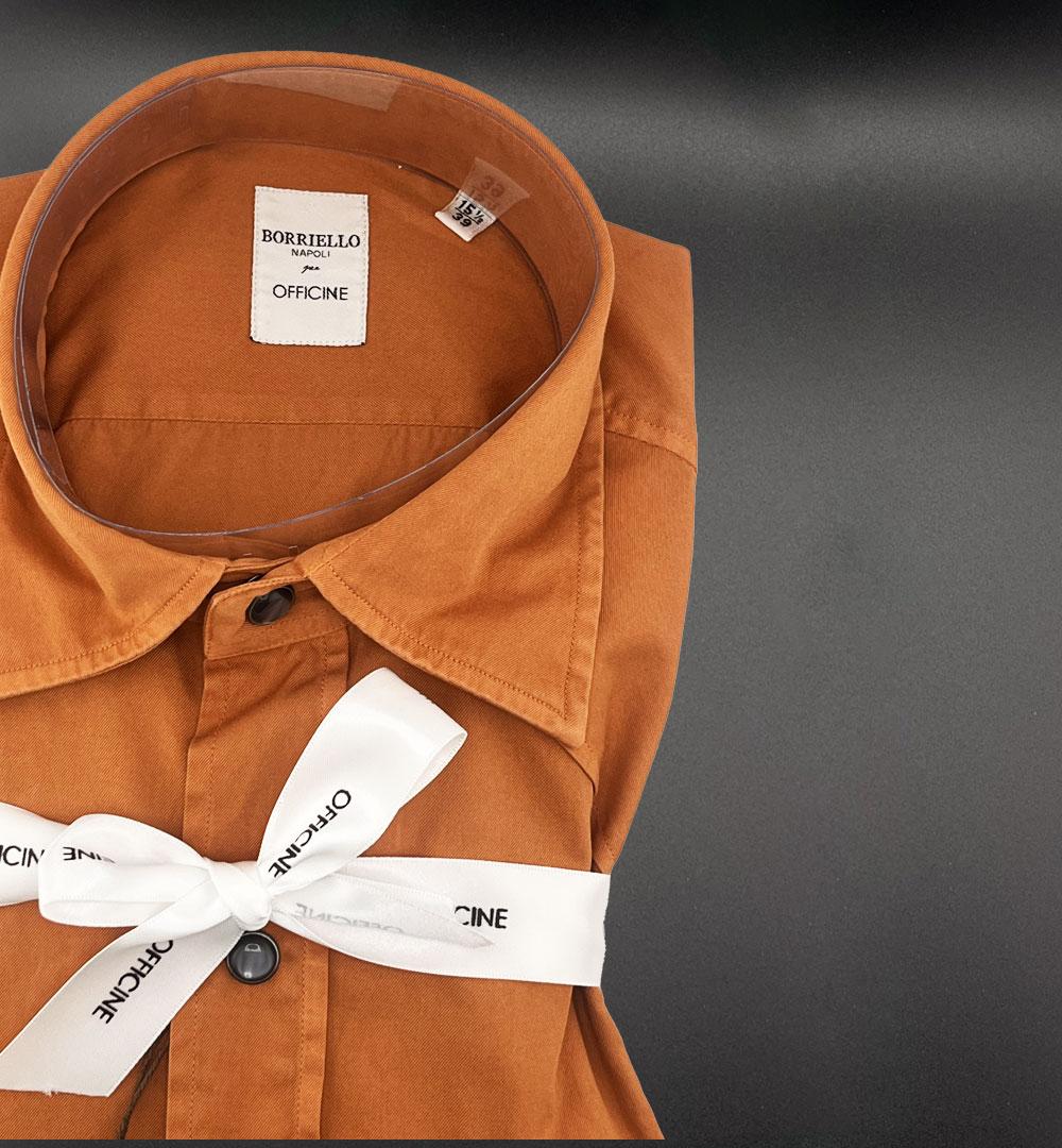 Camicia Borriello x Officine uomo 20028 arancione 20028 5 ARANCIO BORRIELLO 