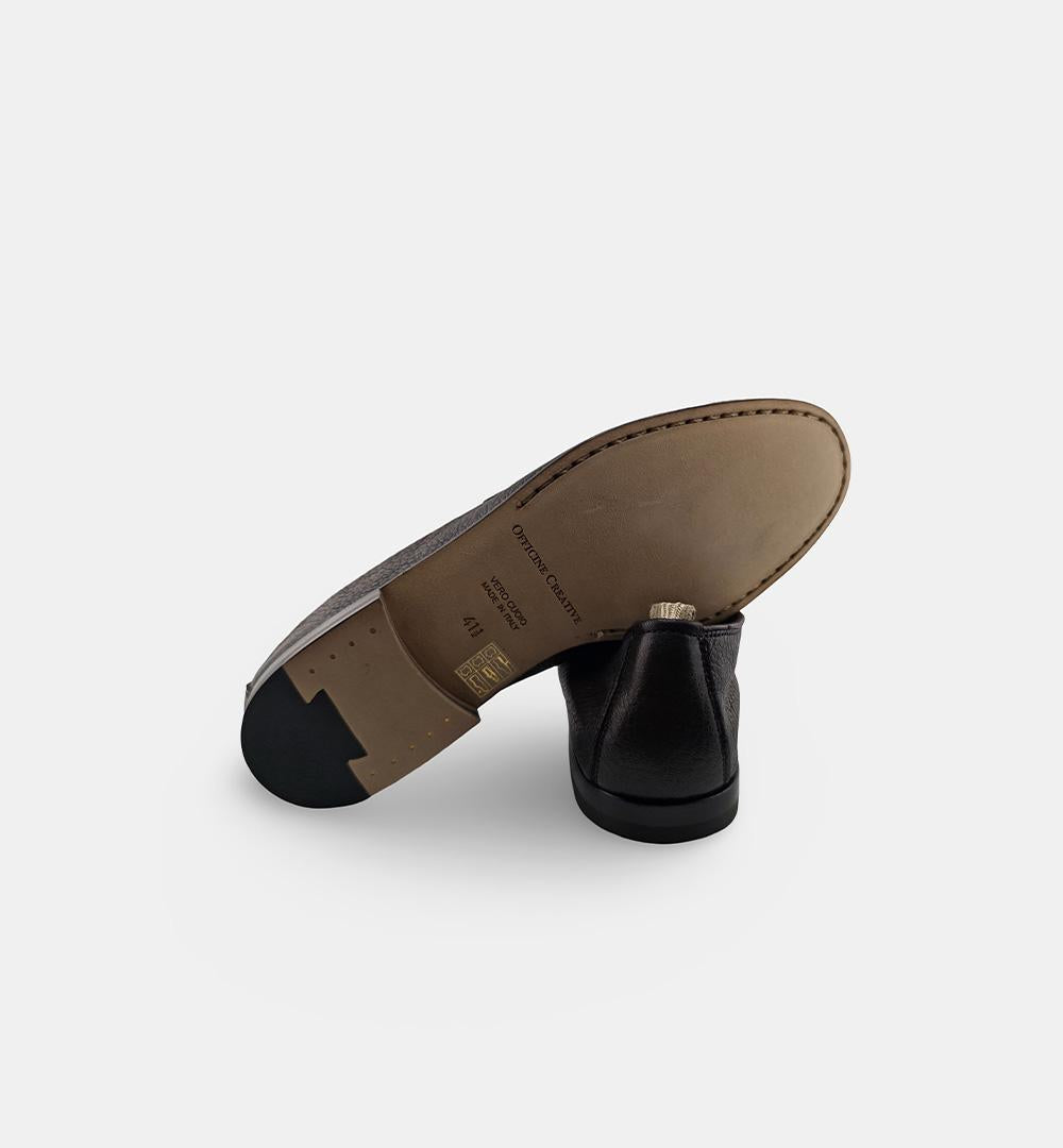 Mocassini OFFICINE CREATIVE uomo OLIVER010 Ebano<BR/> OLIVER/010 DEER OFFICINE CREATIVE 