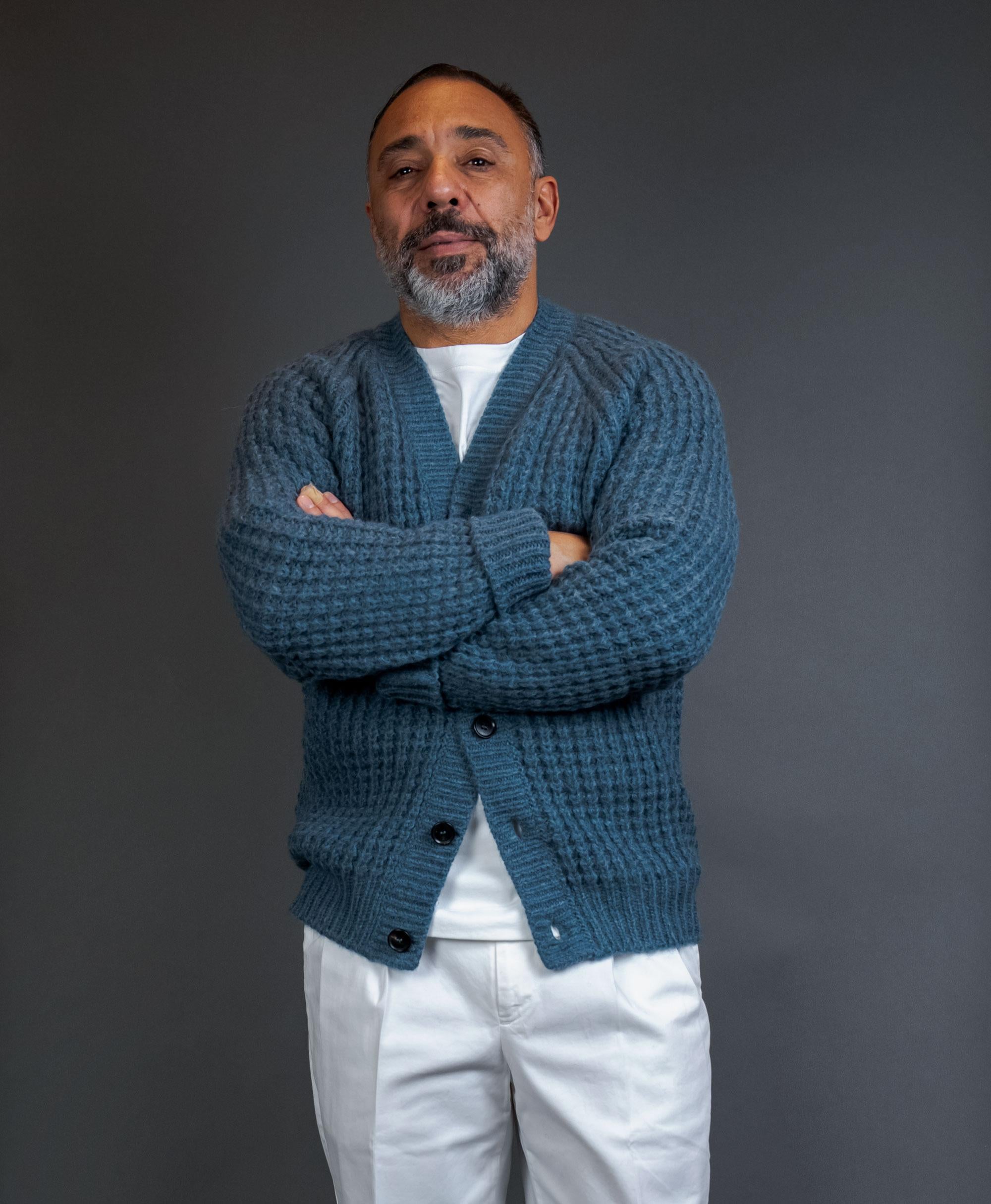 Cardigan ROBERTO COLLINA uomo 42110 Avio 42110 4211 ROBERTO COLLINA 