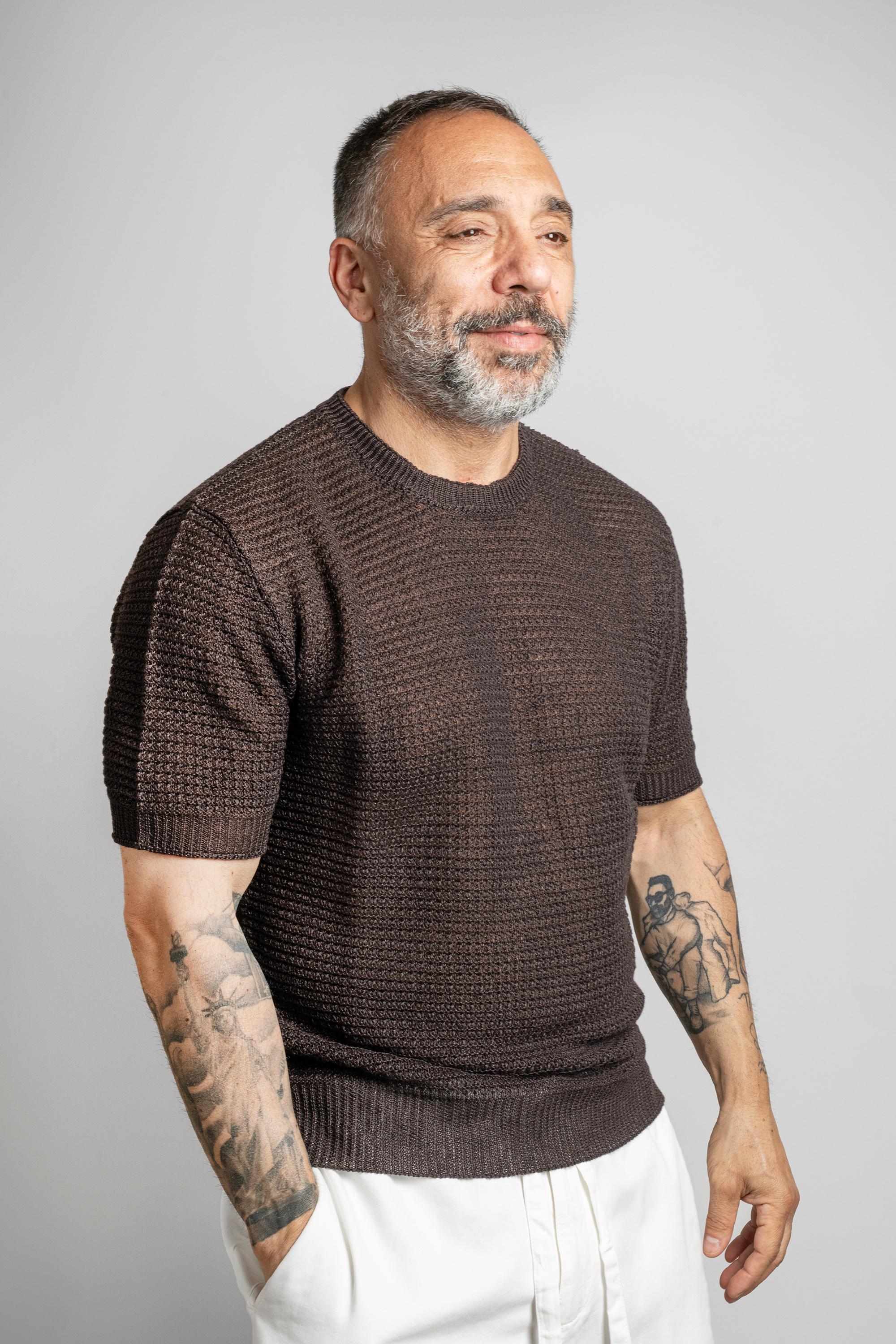 Maglia KANGRA uomo GIROCOLLO 3100 21 Marrone GIROCOLLO 3100 21 110 KANGRA 