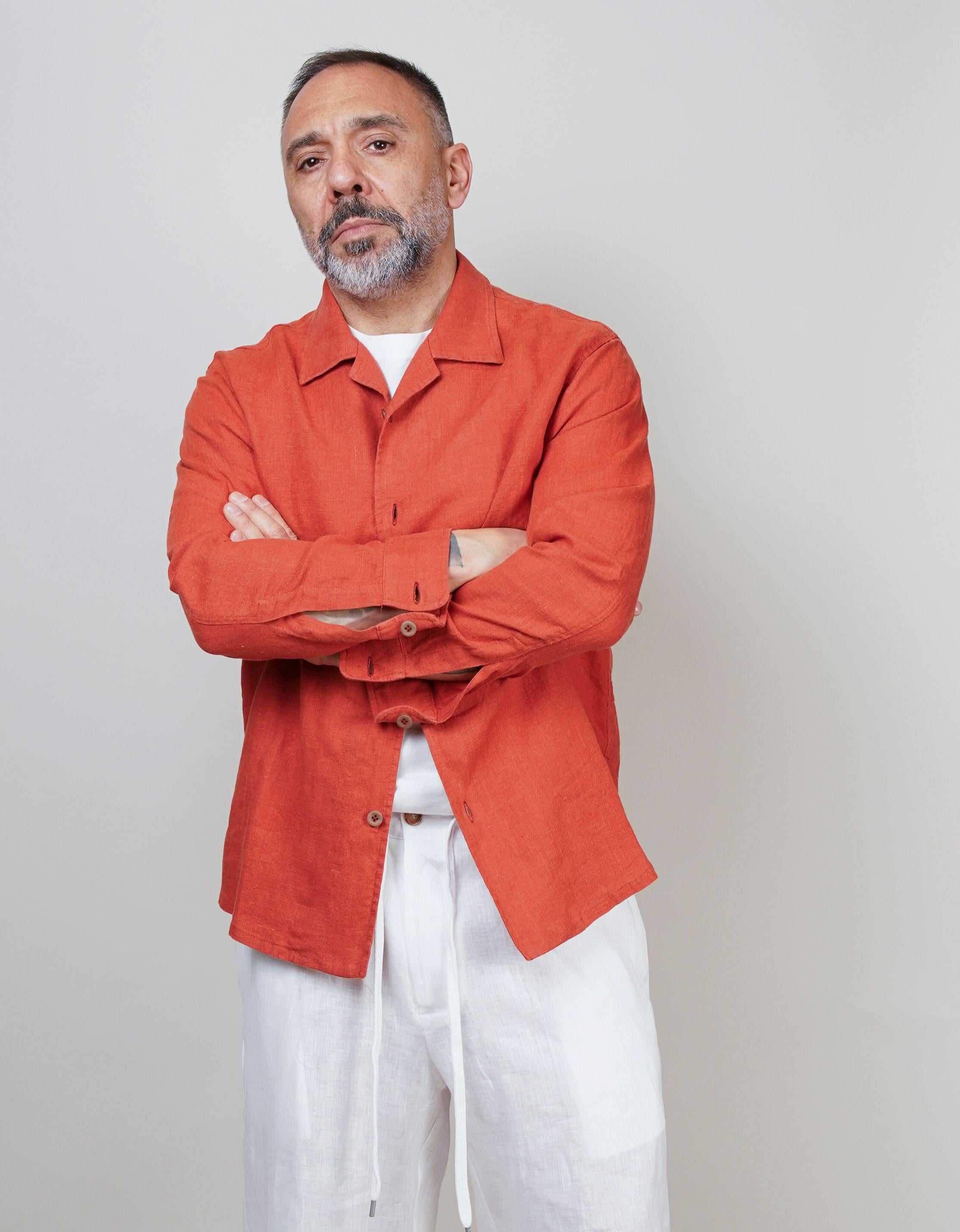 Camicia Giannetto Portofino uomo 61836 rossa CAMICIA 61836 03 SANFORT 