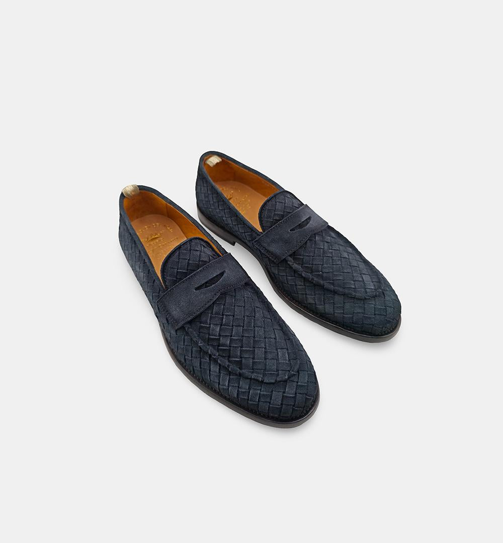 Mocassini OFFICINE CREATIVE uomo OPERA003 Blu OPERA/003 NAVI INTRECCIO OFFICINE CREATIVE 