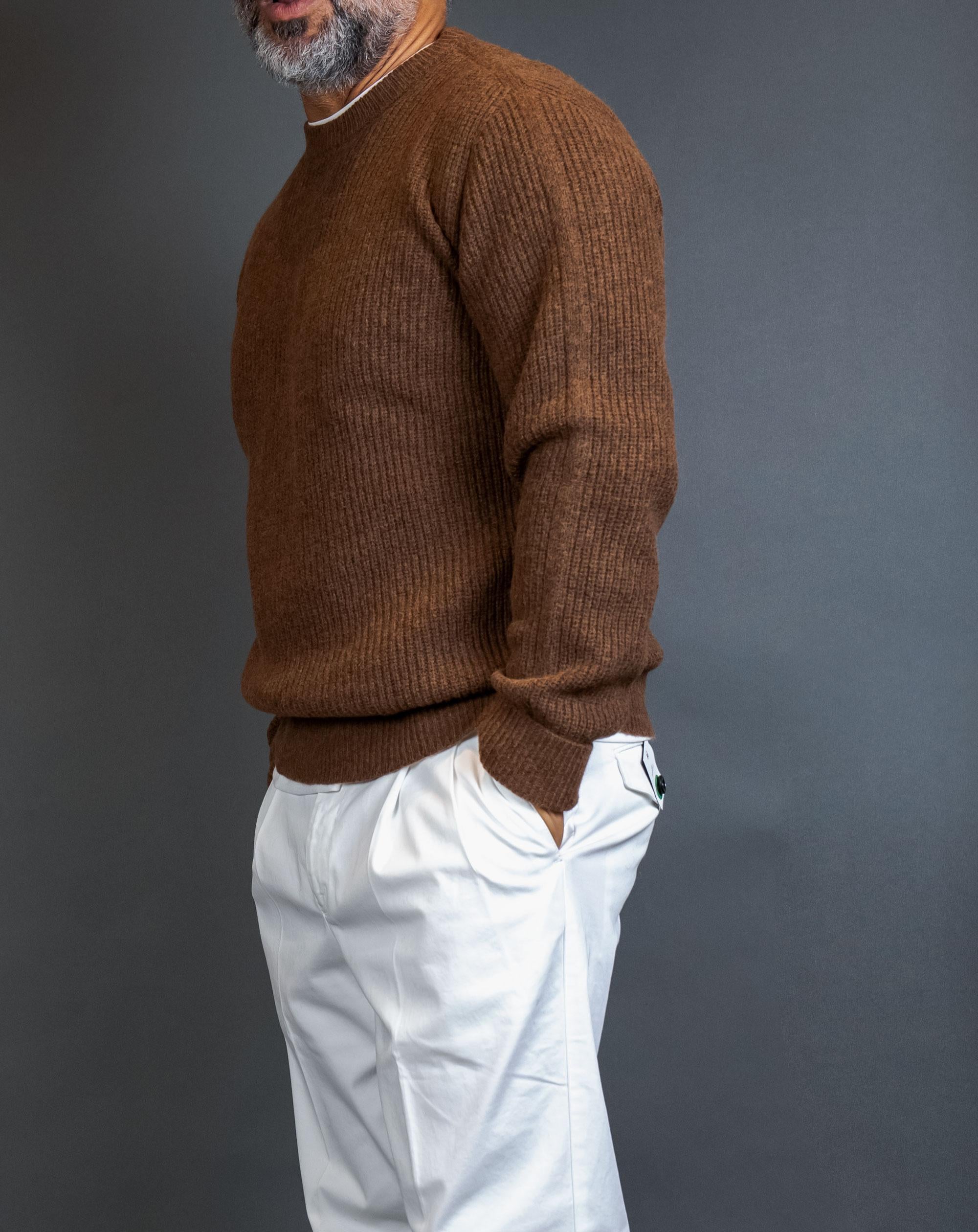 Maglione ROBERTO COLLINA uomo 40101 Tabacco 40101 4007 ROBERTO COLLINA 