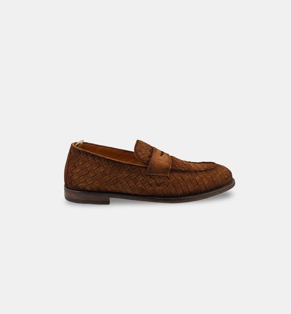 Mocassini OFFICINE CREATIVE uomo OPERA003 Tabacco OPERA/003 CUBANO INTRECCIO OFFICINE CREATIVE 