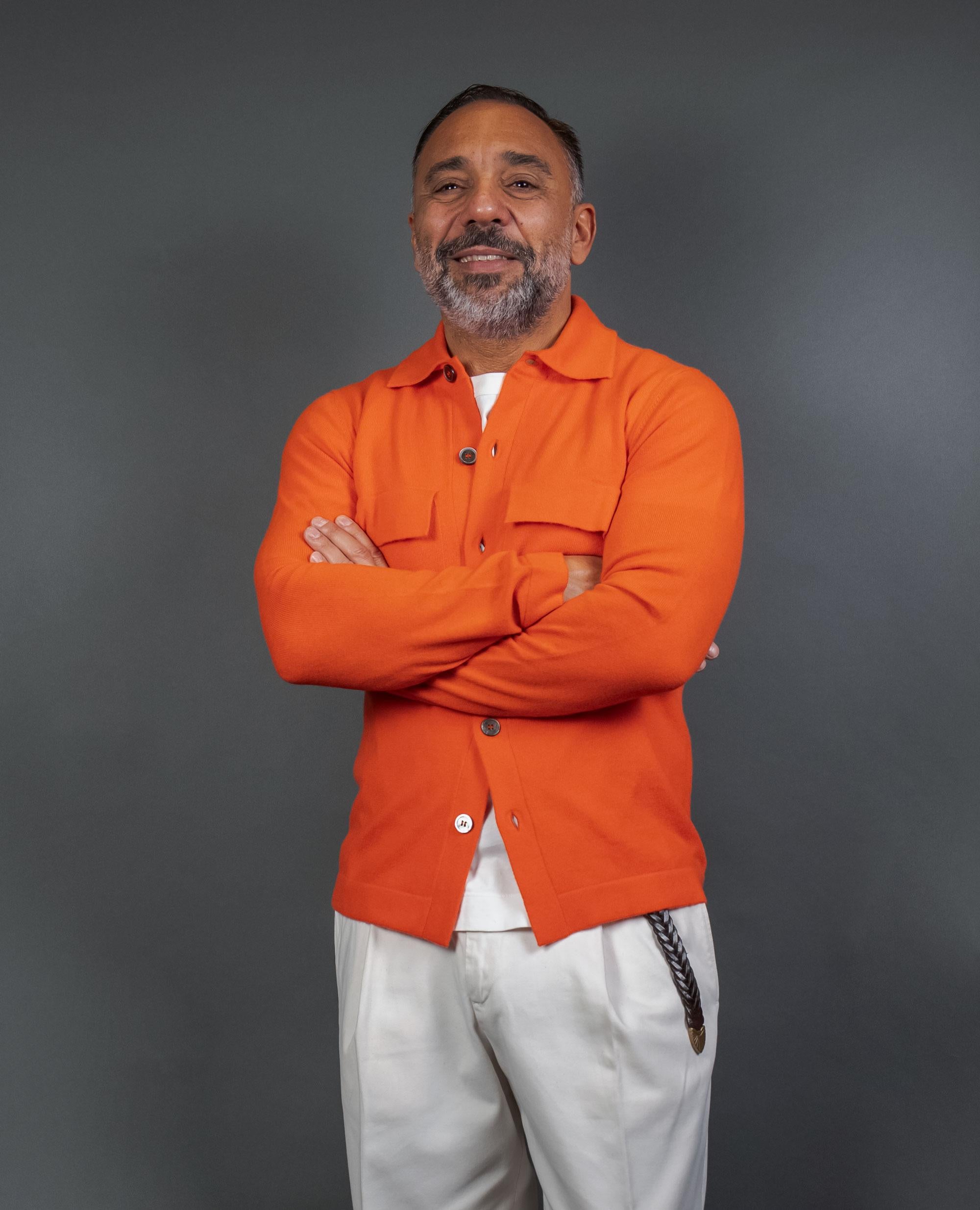 Cardigan Della Ciana uomo 18079 Arancione 18079 CAROTA Della Ciana 