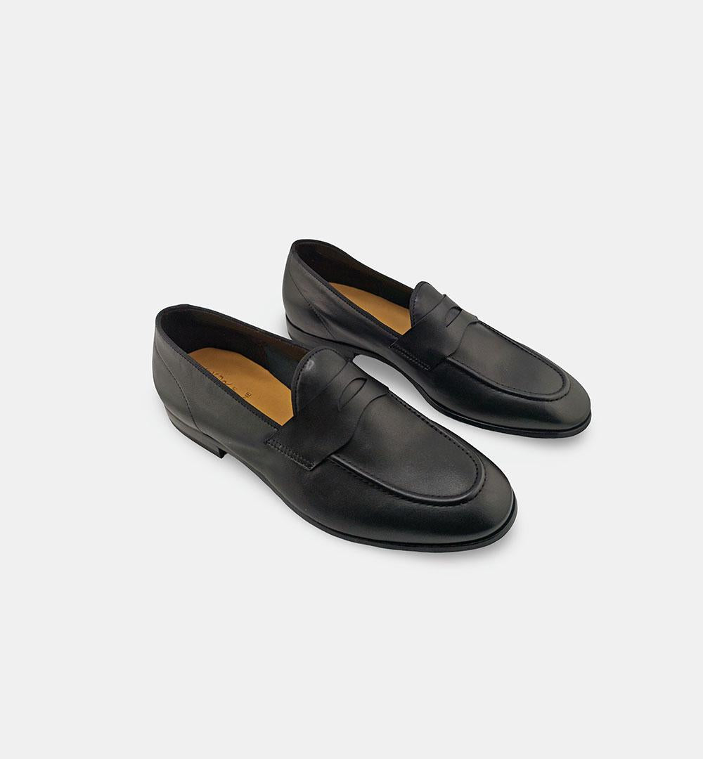 Mocassino GREEN GEORGE uomo 1090 Nero 1090 MANAUS PENNY SOFT GREEN GEORGE 