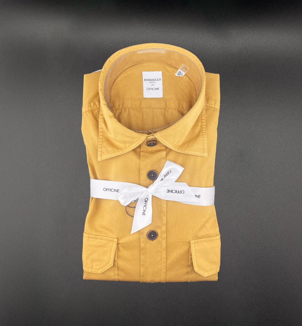 Camicia Borriello x Officine uomo 020028 ocra 020028 3 OCRA BORRIELLO 
