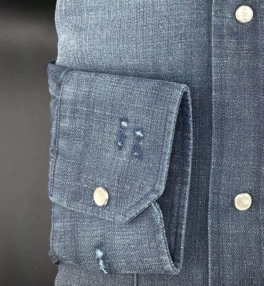 Camicia Sartorio uomo SCC0001SH45350 blu SCC0001SH45350 3004 DENIM FIAMMATA CELESTE SARTORIO 