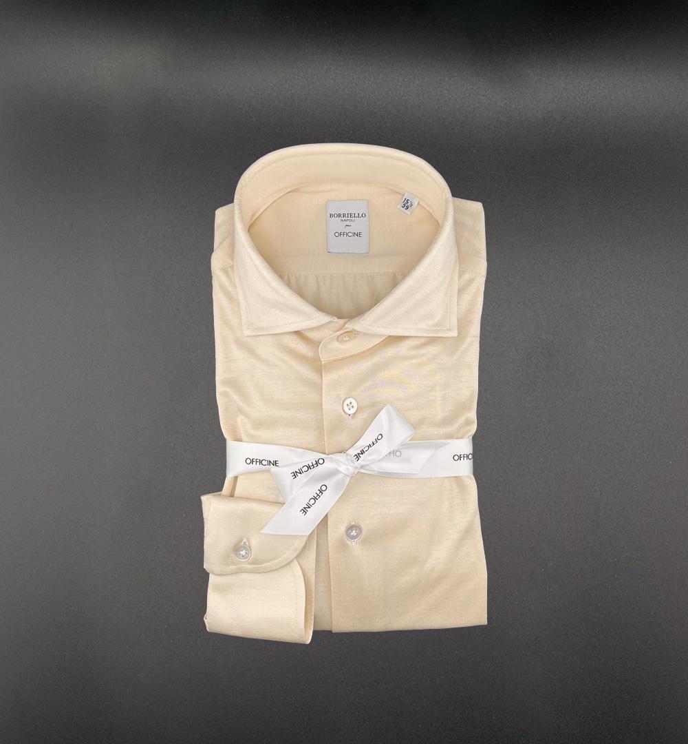 Camicia Borriello x Officine uomo 20058 jersey panna<BR/><BR/> 20058 7 SABBIA BORRIELLO 